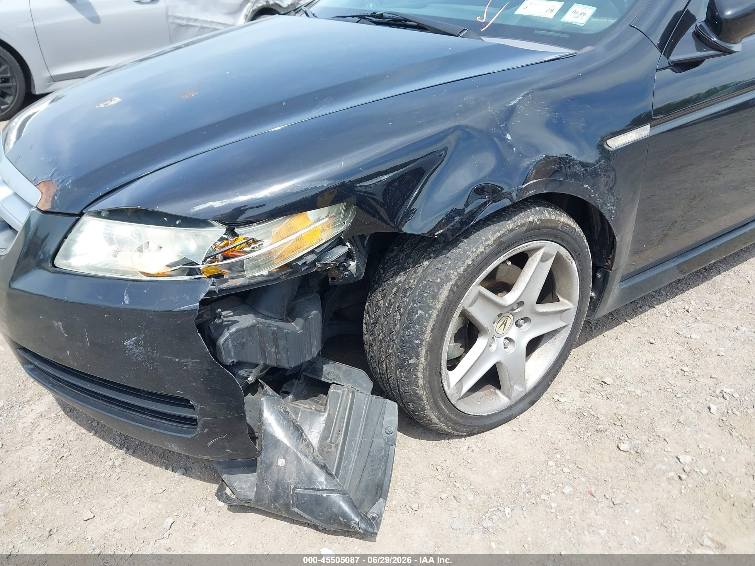 2005 Acura Tl   Black vin: 19UUA66285A024317