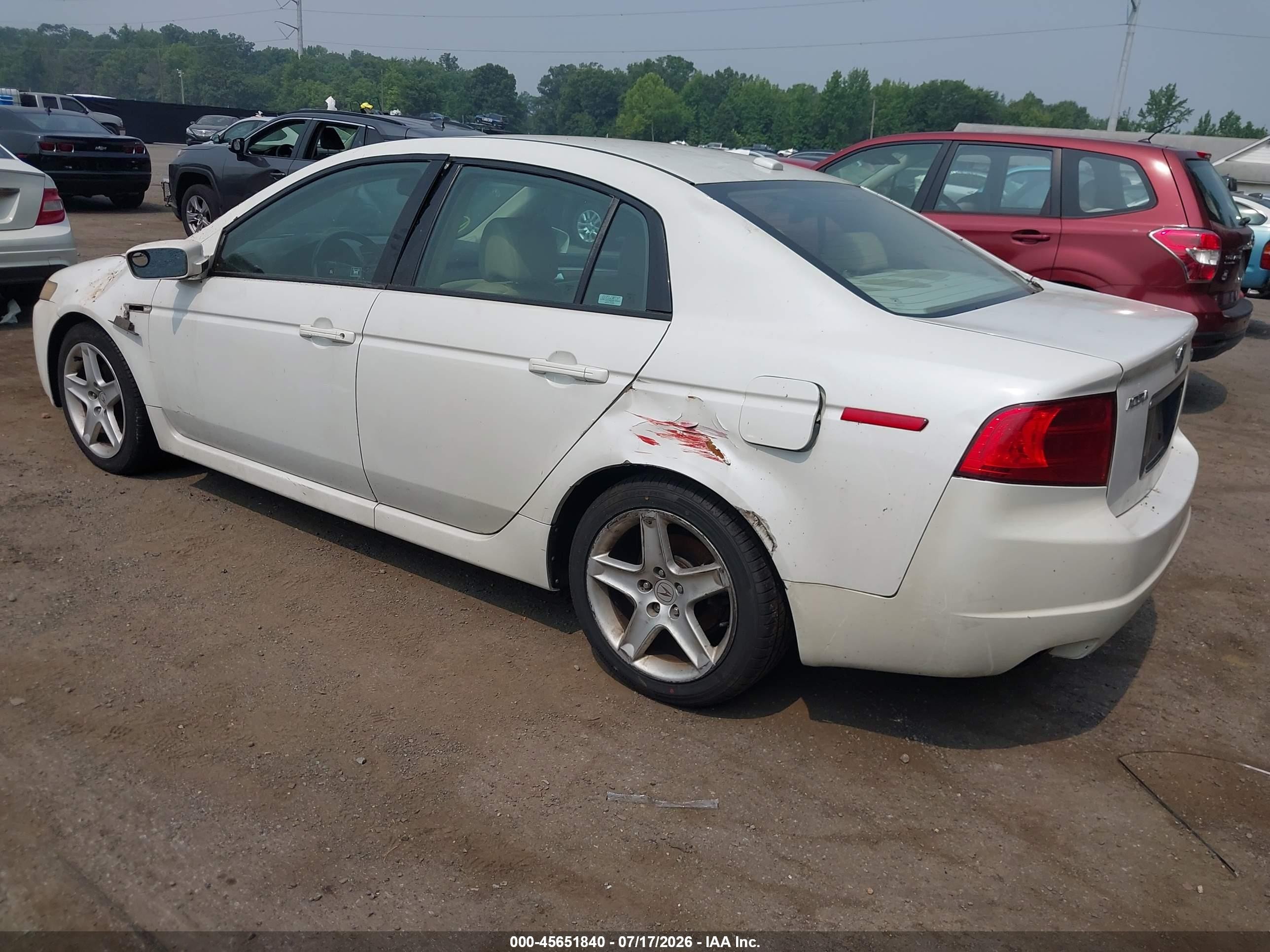 2005 Acura Tl Белый vin: 19UUA66285A043191
