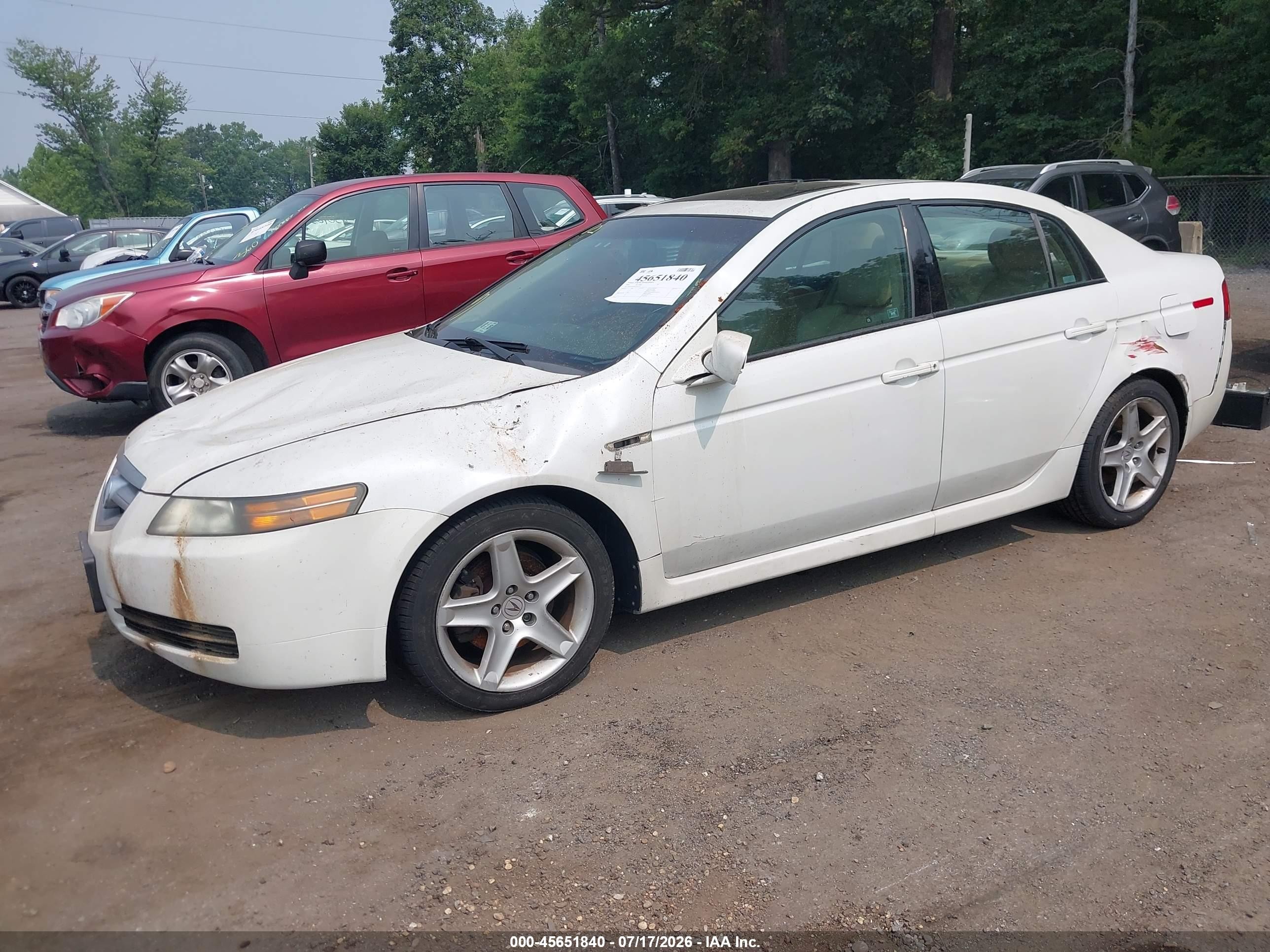 2005 Acura Tl Белый vin: 19UUA66285A043191