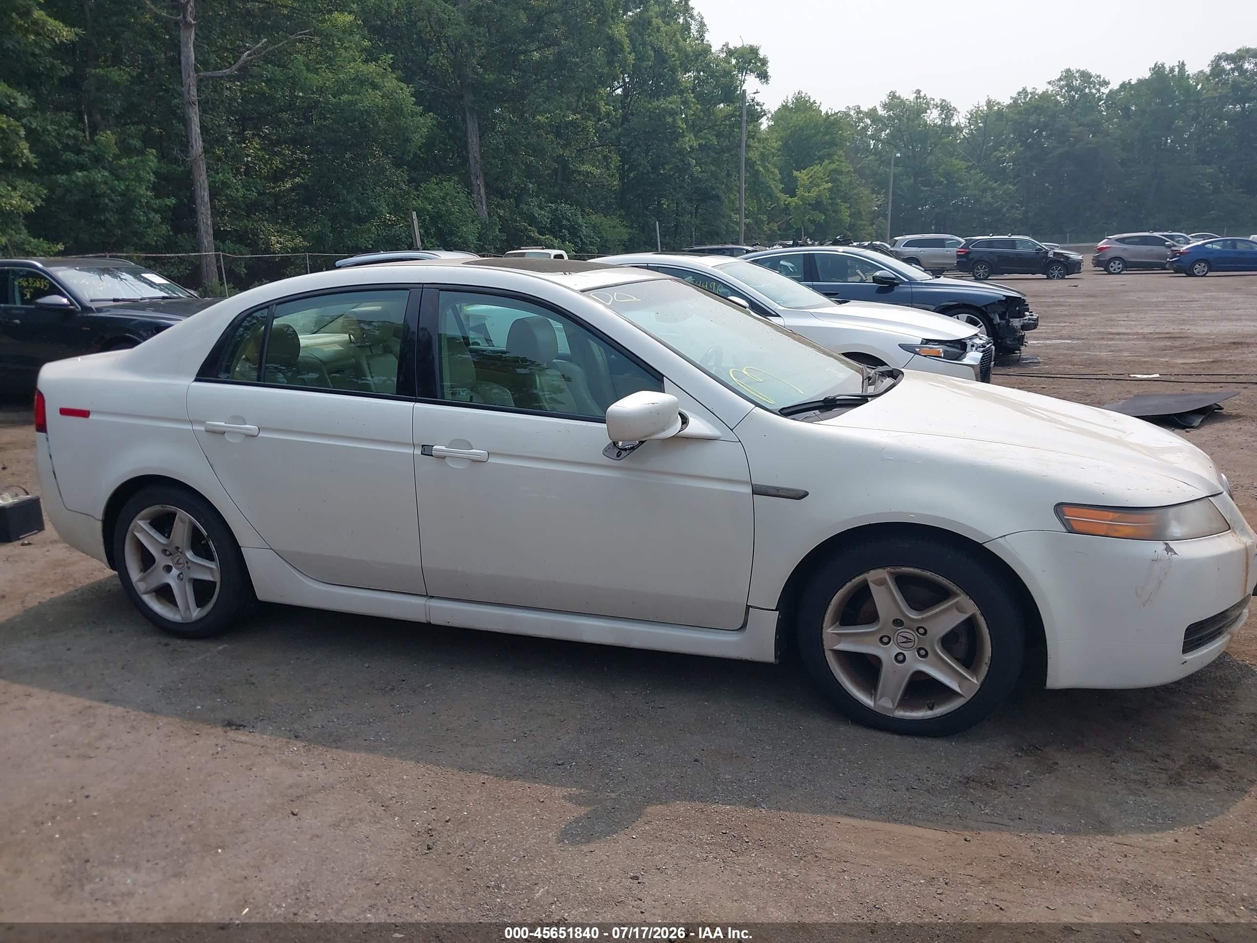 2005 Acura Tl Белый vin: 19UUA66285A043191