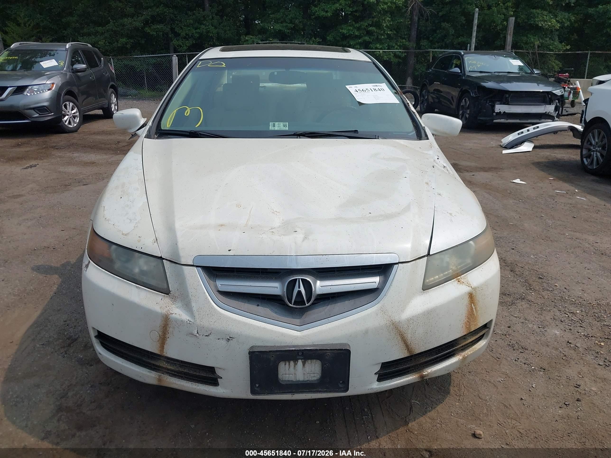 2005 Acura Tl Белый vin: 19UUA66285A043191