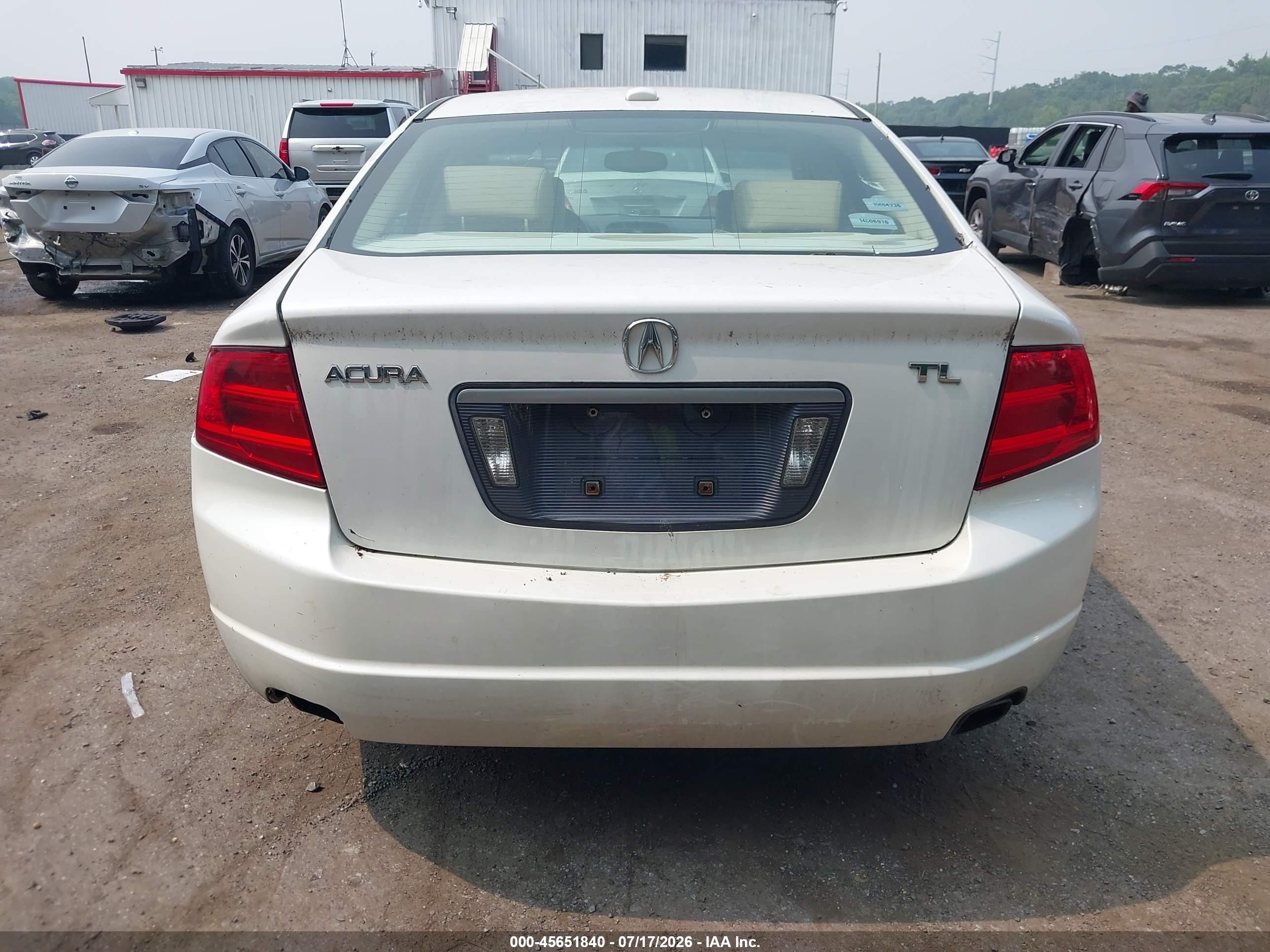 2005 Acura Tl Белый vin: 19UUA66285A043191