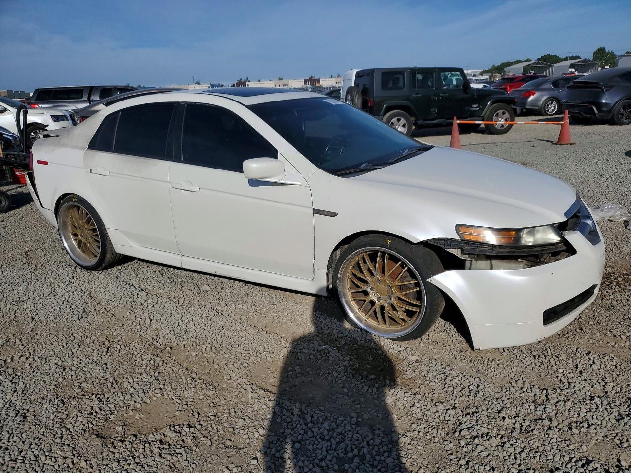 2005 Acura Tl White vin: 19UUA66285A059407