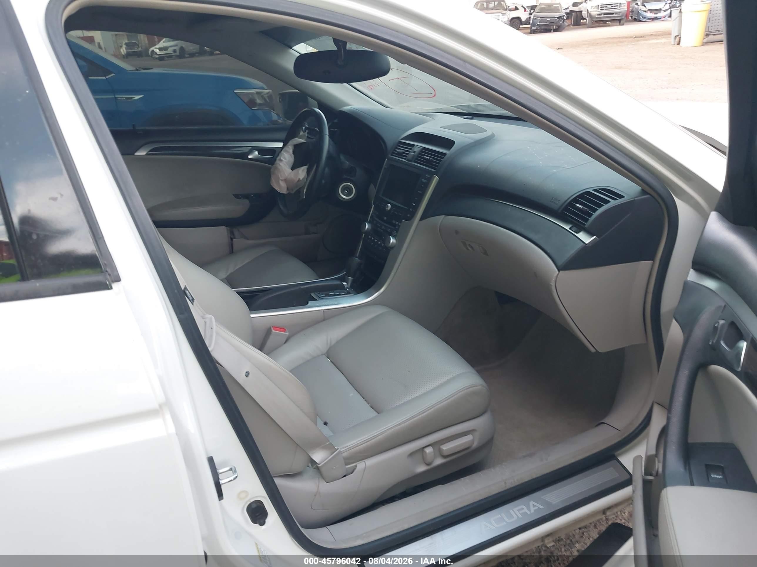2007 Acura Tl 3.2 White vin: 19UUA66287A003146