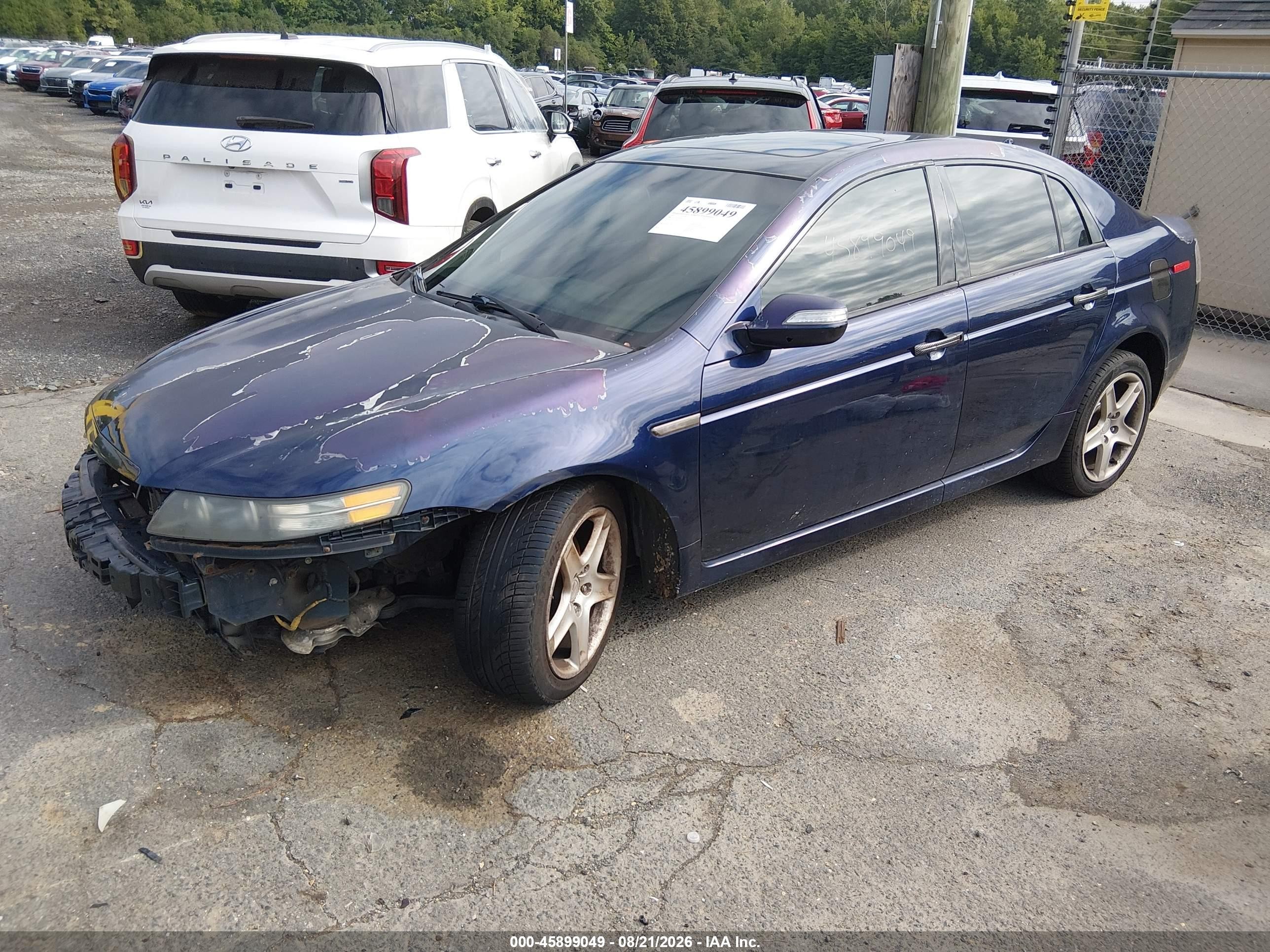 2007 Acura Tl 3.2 Dark Blue vin: 19UUA66287A015216