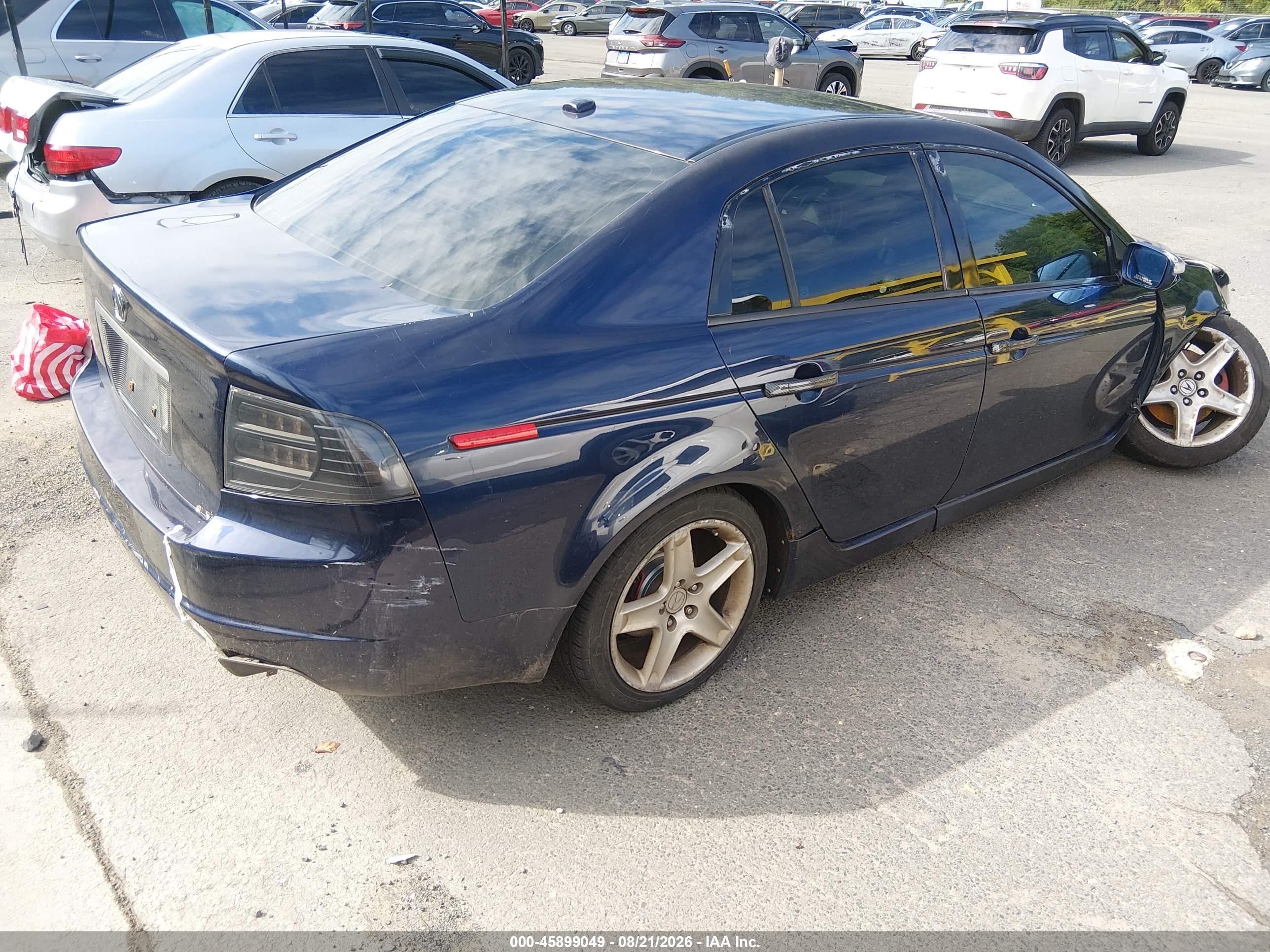 2007 Acura Tl 3.2 Dark Blue vin: 19UUA66287A015216