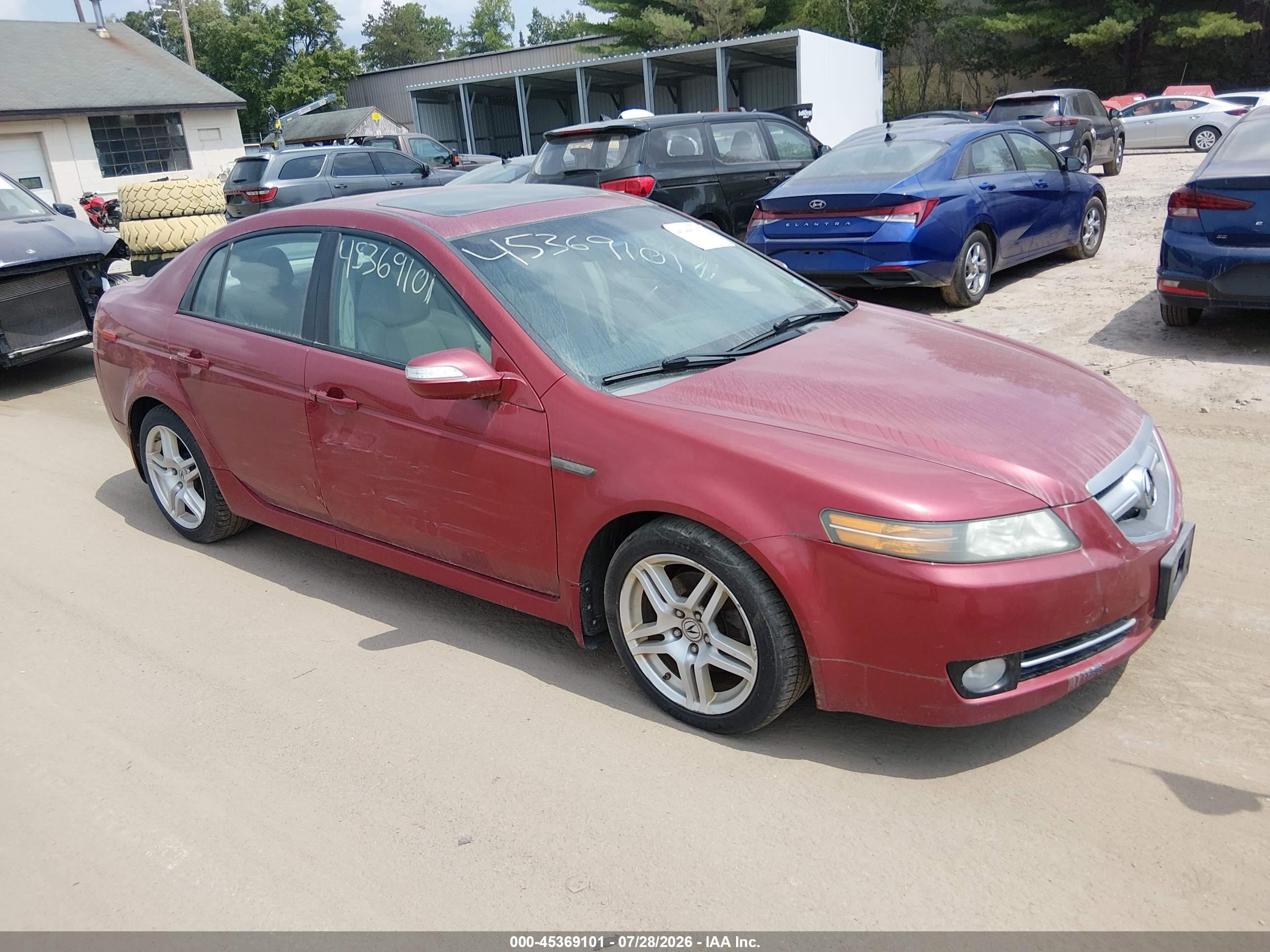 2007 Acura Tl 3.2 Красный vin: 19UUA66287A031111