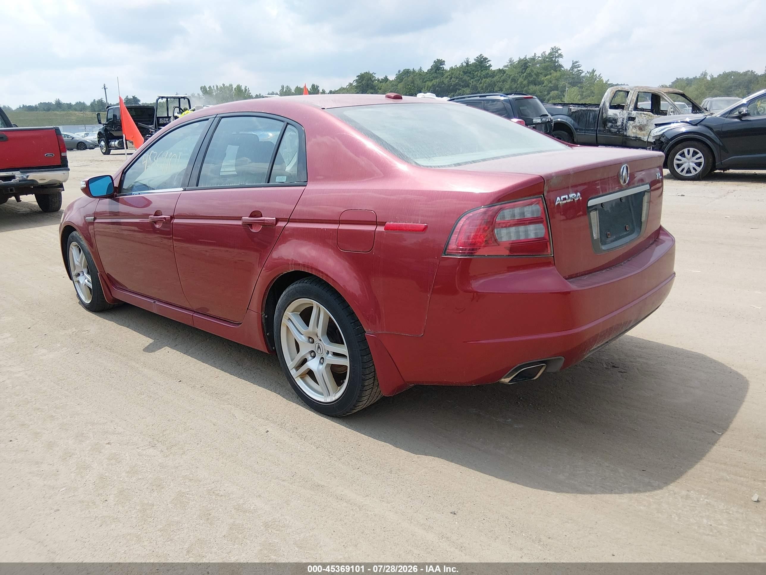 2007 Acura Tl 3.2 Red vin: 19UUA66287A031111