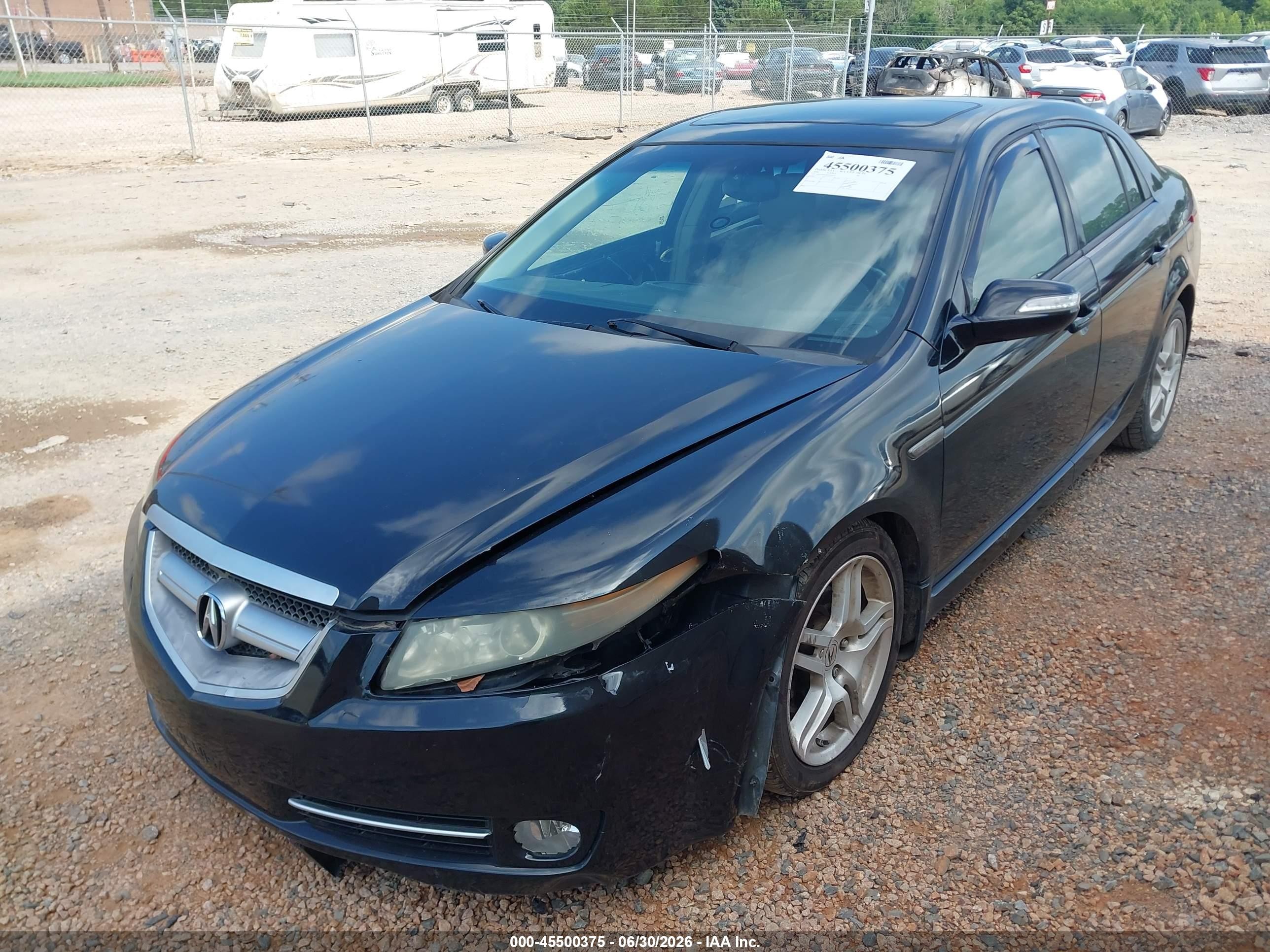 2008 Acura Tl 3.2 Black vin: 19UUA66288A035614