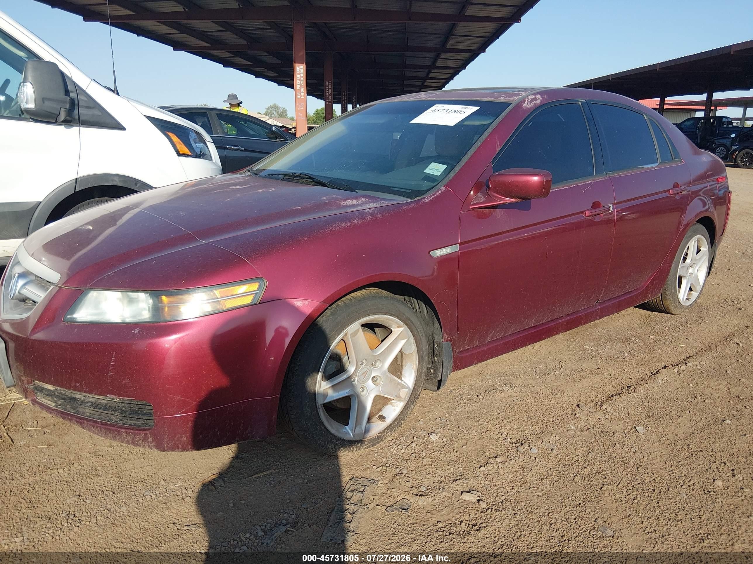 2004 Acura Tl   Burgundy vin: 19UUA66294A058247