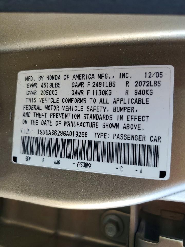 2006 Acura 3.2tl Gold vin: 19UUA66296A019256