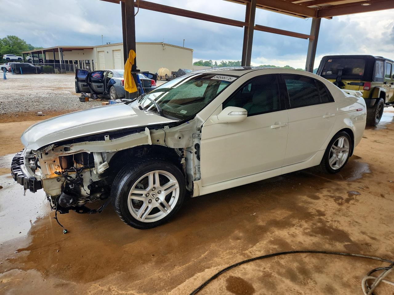 2007 Acura Tl White vin: 19UUA66297A028217