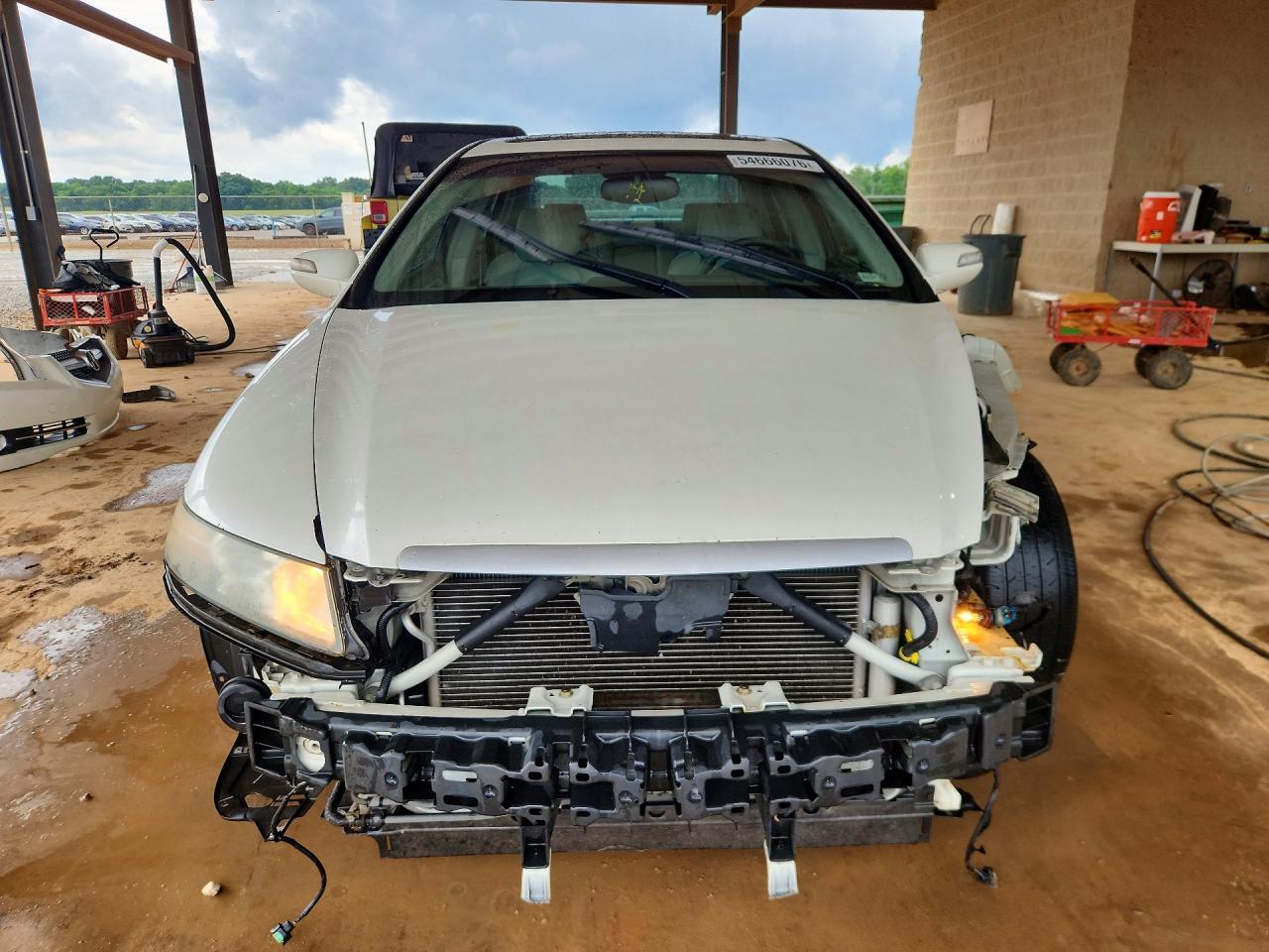 2007 Acura Tl White vin: 19UUA66297A028217