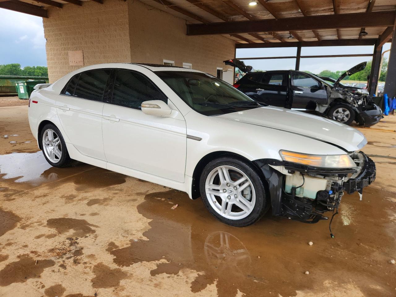 2007 Acura Tl White vin: 19UUA66297A028217