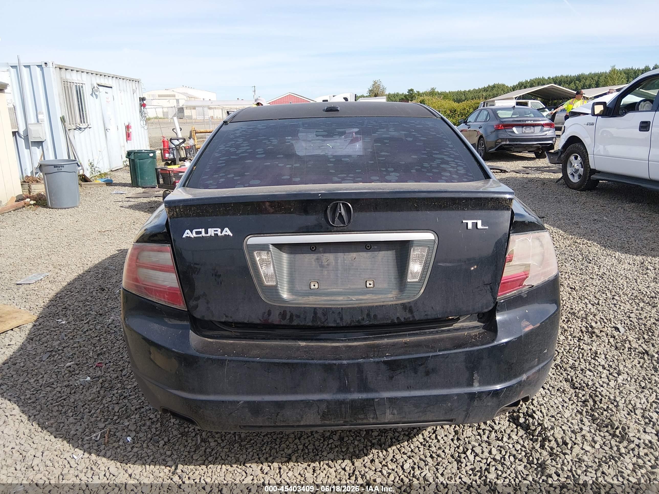 2008 Acura Tl 3.2 Black vin: 19UUA66298A052518