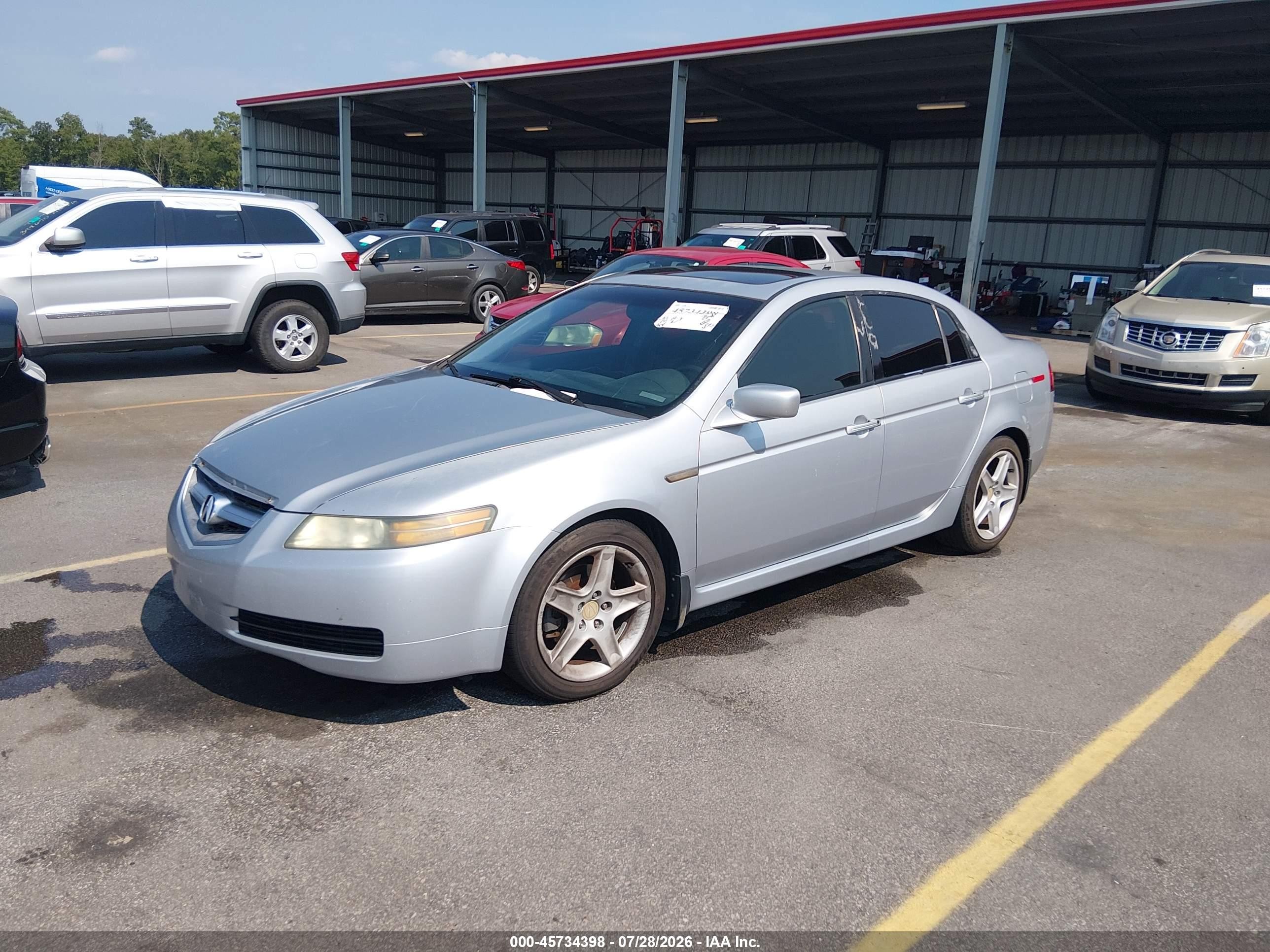 2004 Acura Tl Base W/nav System (a5) Silver vin: 19UUA662X4A039495