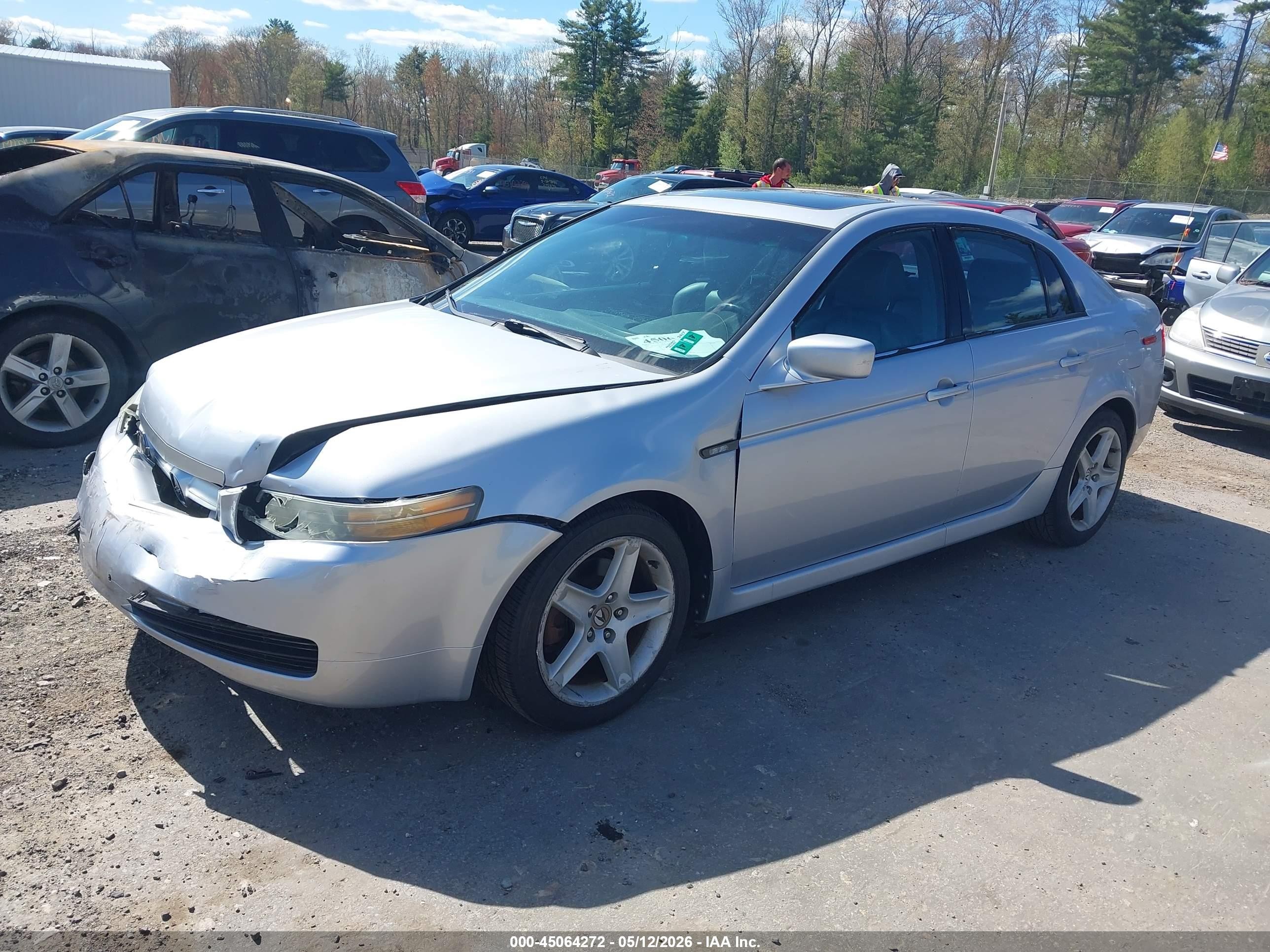 2004 Acura Tl   Silver vin: 19UUA662X4A053039
