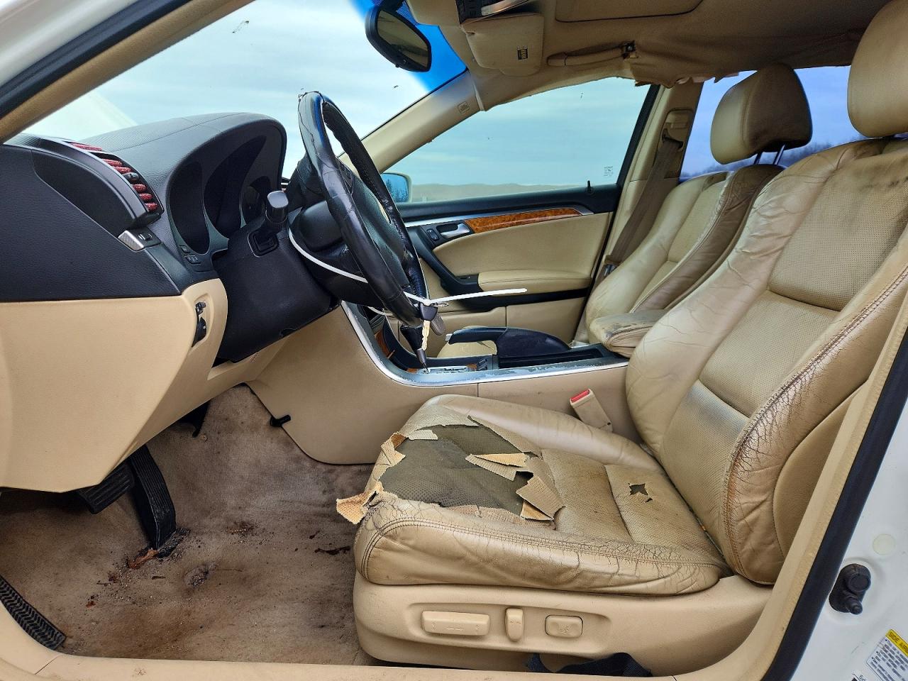 2006 Acura 3.2tl White vin: 19UUA662X6A052136