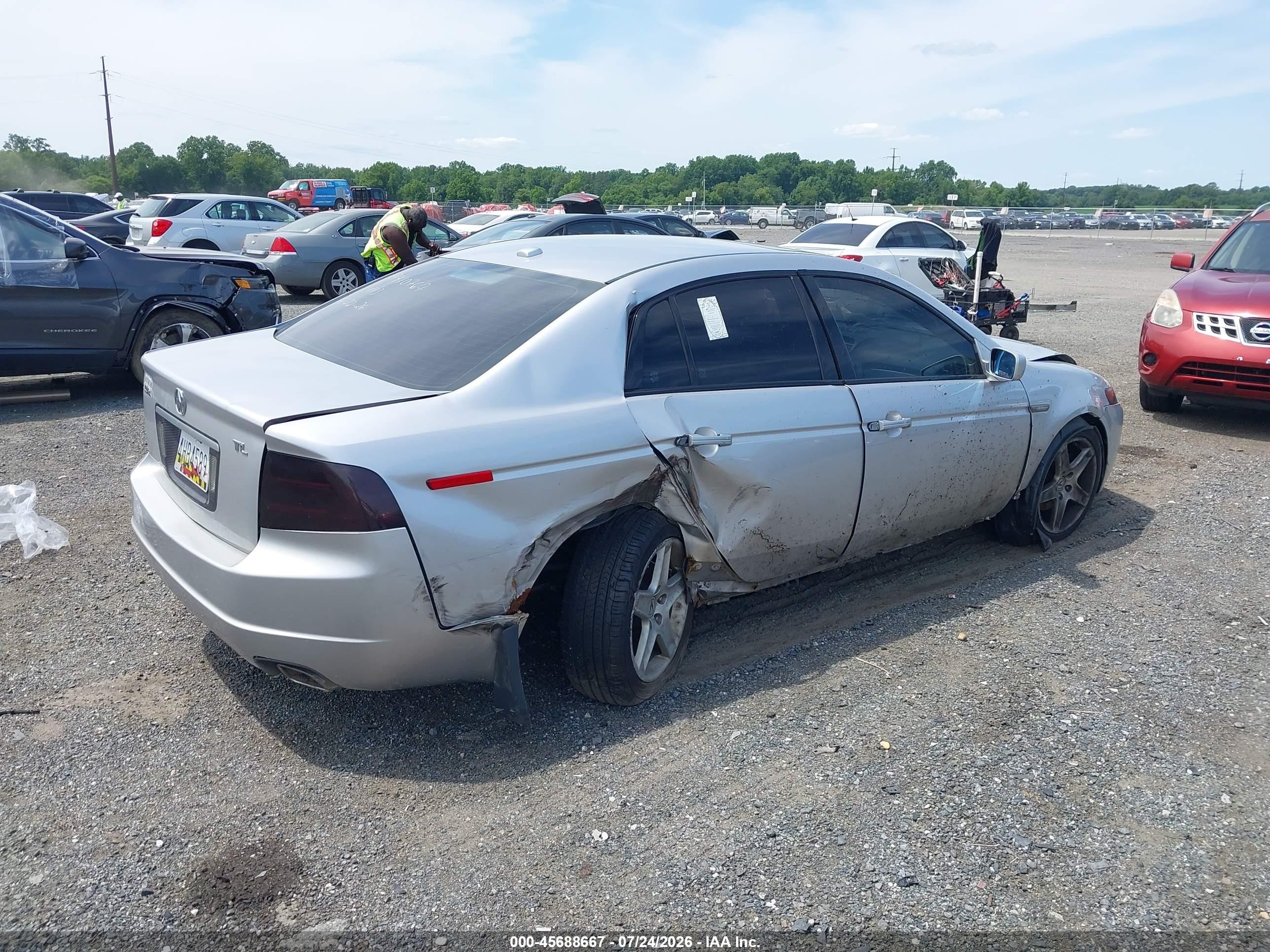 2006 Acura Tl   Silver vin: 19UUA662X6A064853