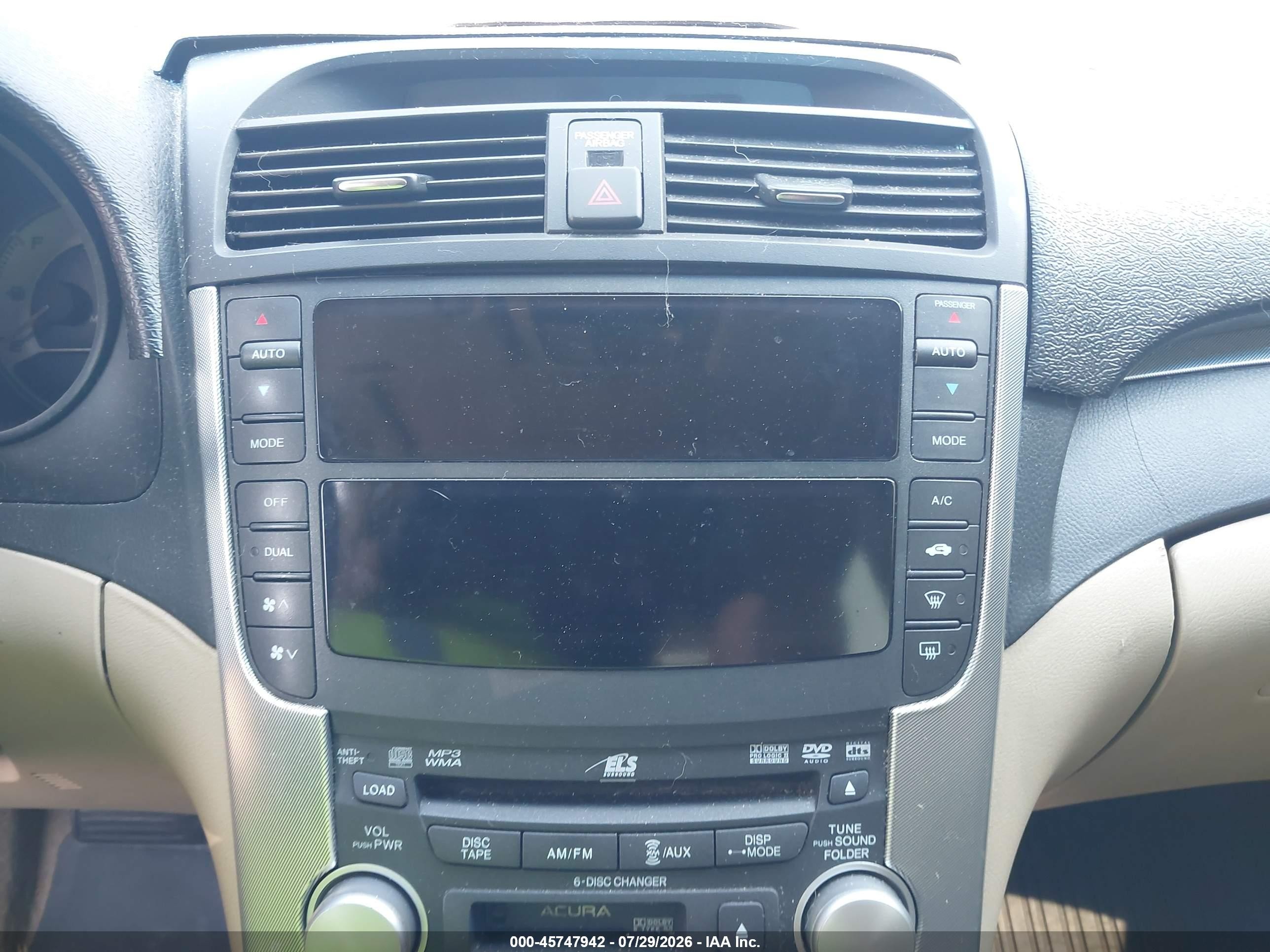 2007 Acura Tl 3.2 Black vin: 19UUA662X7A003570