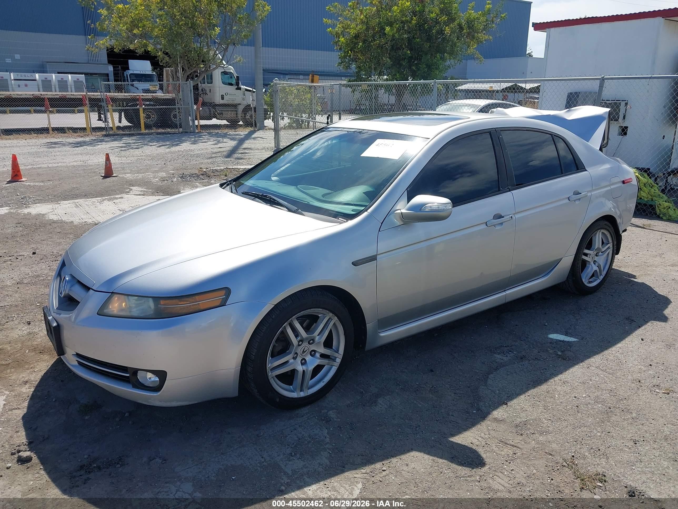 2007 Acura Tl 3.2 Silver vin: 19UUA662X7A009479
