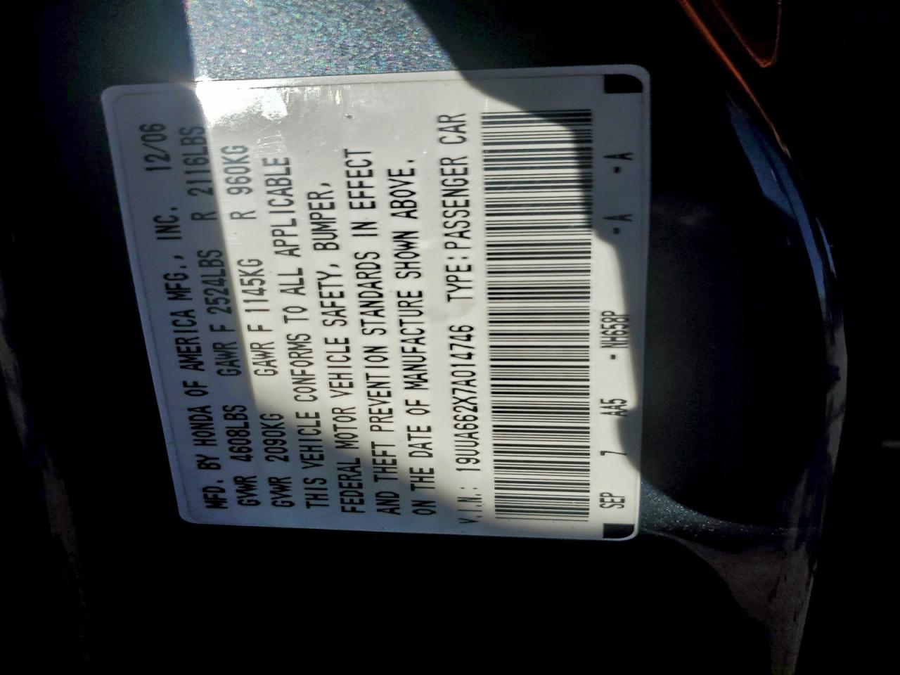 2007 Acura Tl Silver vin: 19UUA662X7A014746