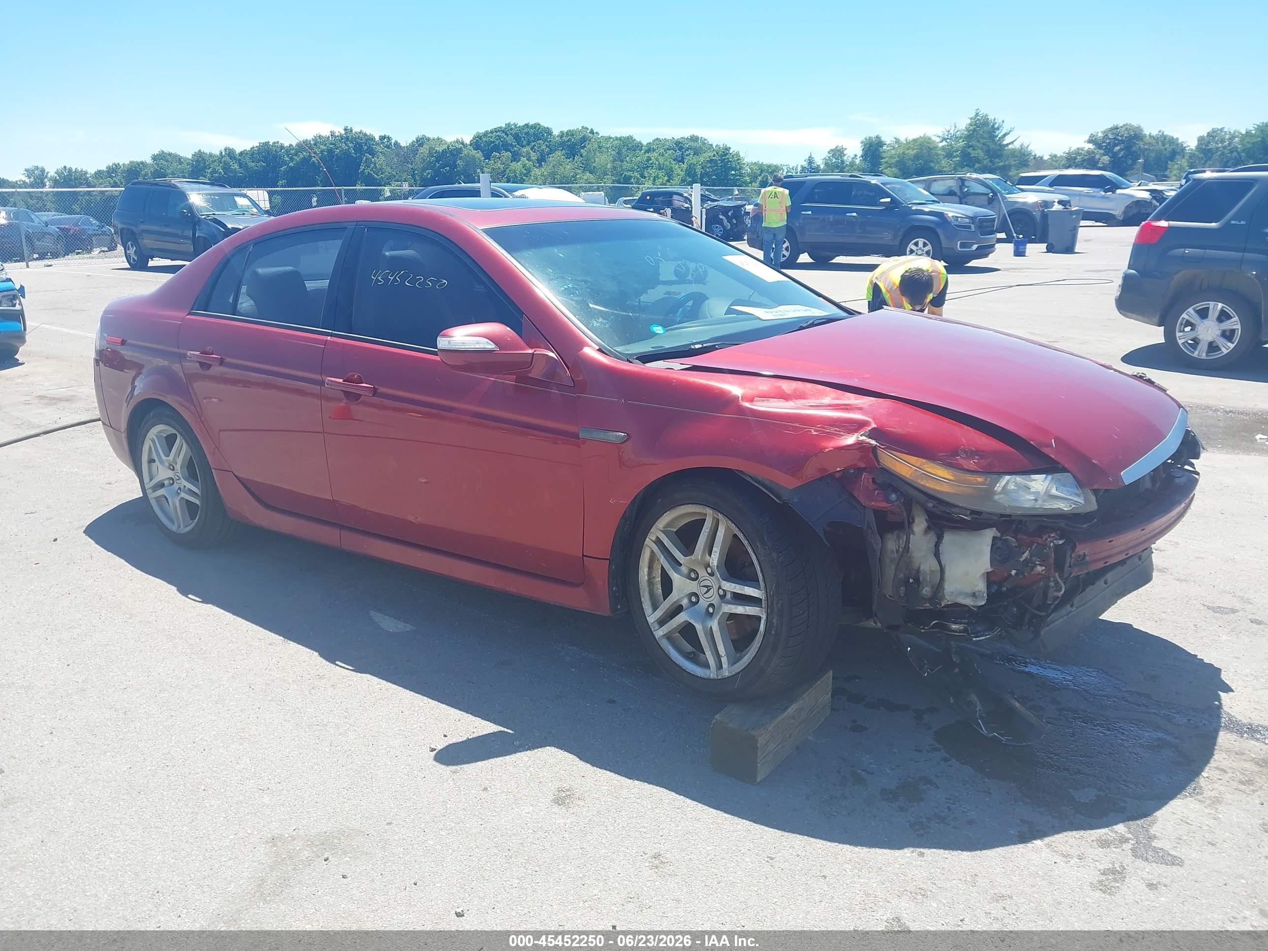 2007 Acura Tl 3.2 Красный vin: 19UUA662X7A022829