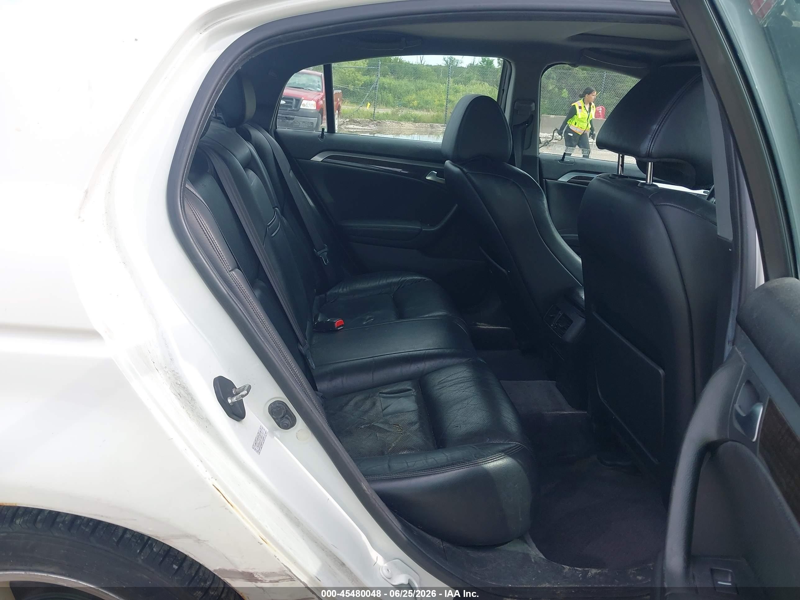 2007 Acura Tl 3.2 White vin: 19UUA662X7A031787