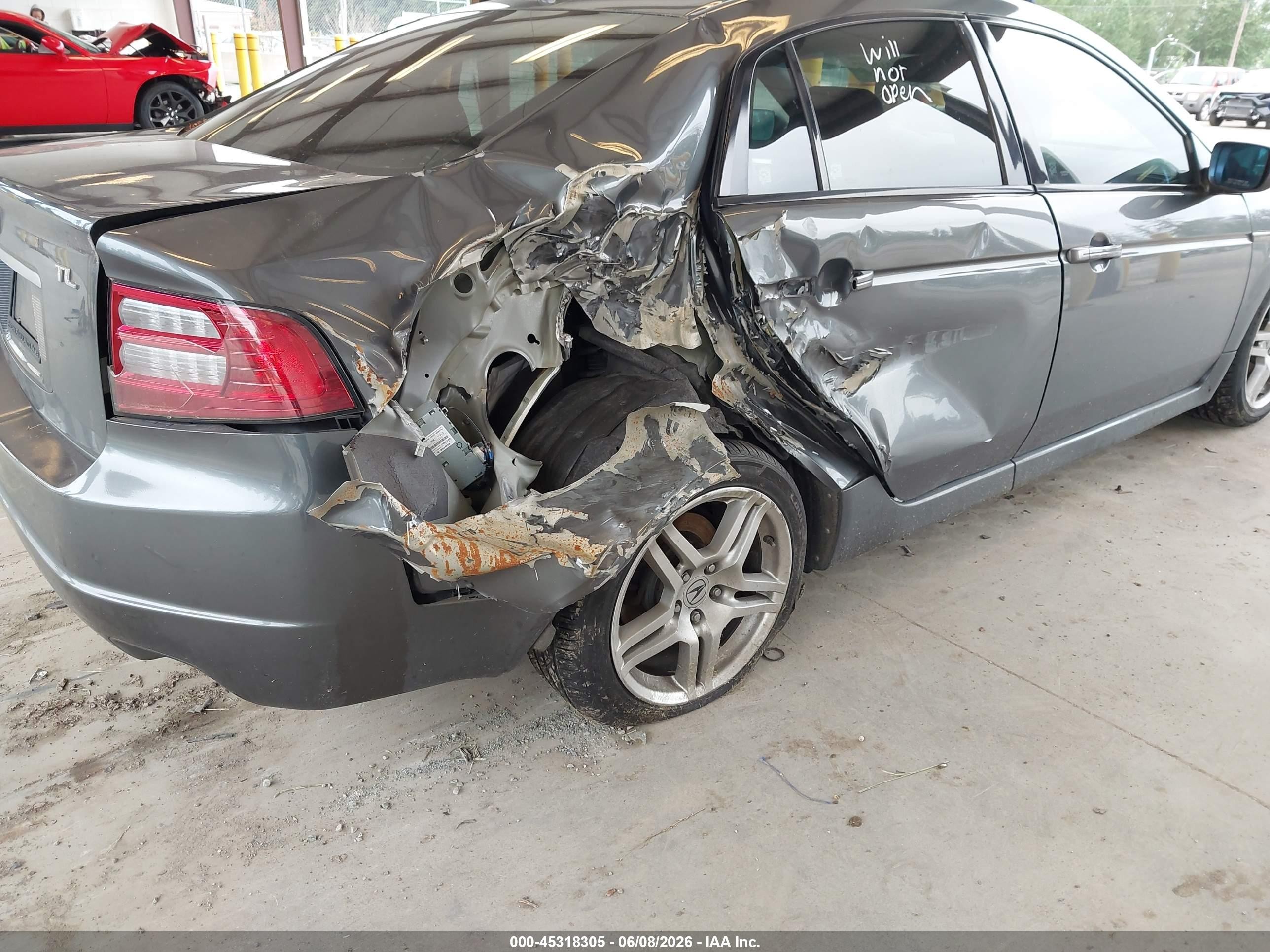 2008 Acura Tl 3.2 Gray vin: 19UUA662X8A018698