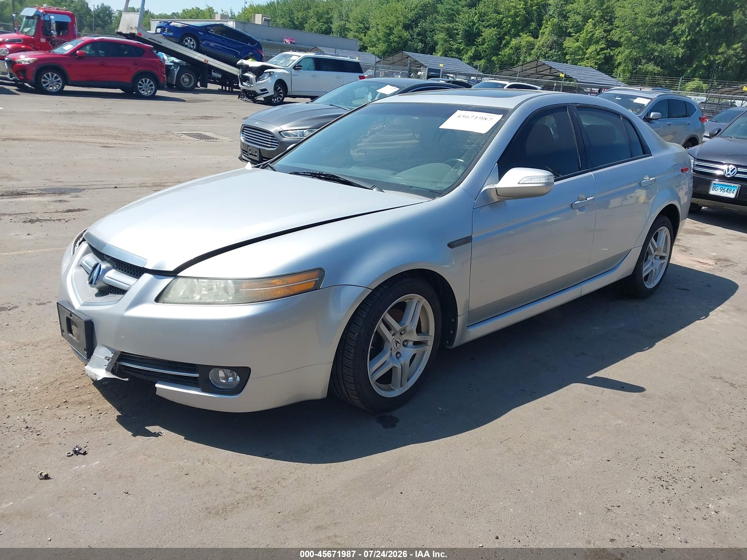 2008 Acura Tl 3.2 Silver vin: 19UUA662X8A021648