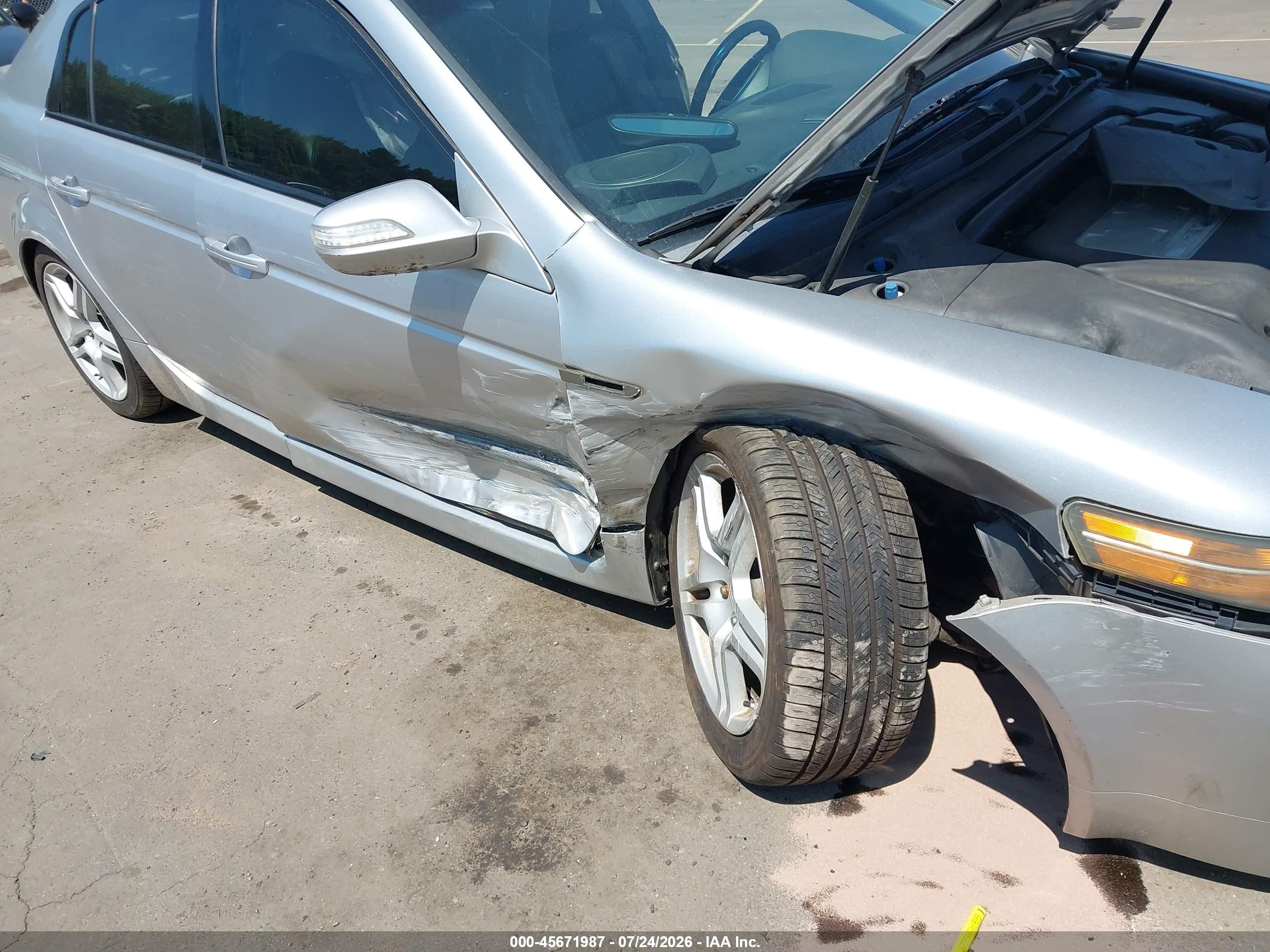 2008 Acura Tl 3.2 Silver vin: 19UUA662X8A021648