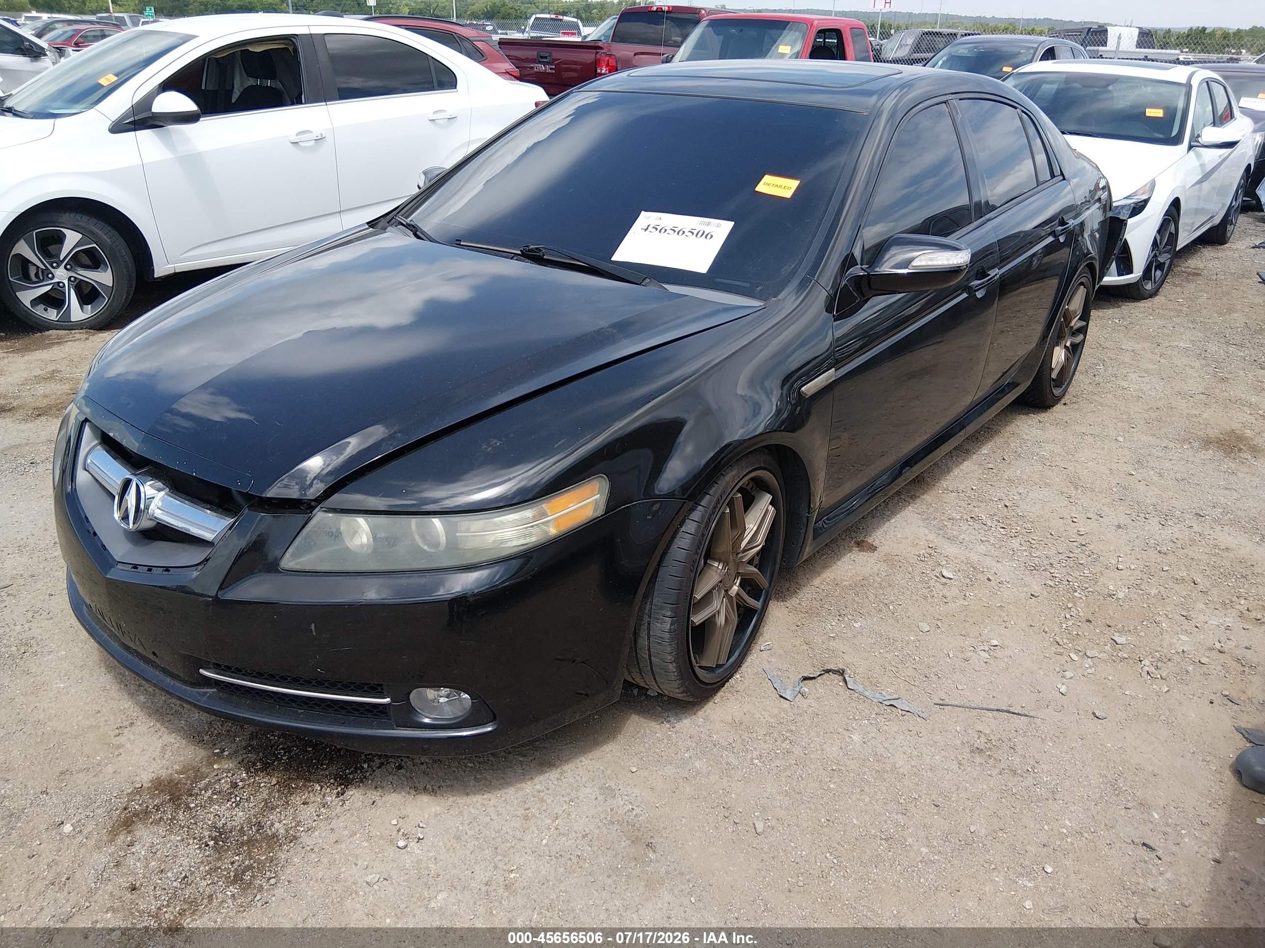 2008 Acura Tl Type S Black vin: 19UUA75548A009075
