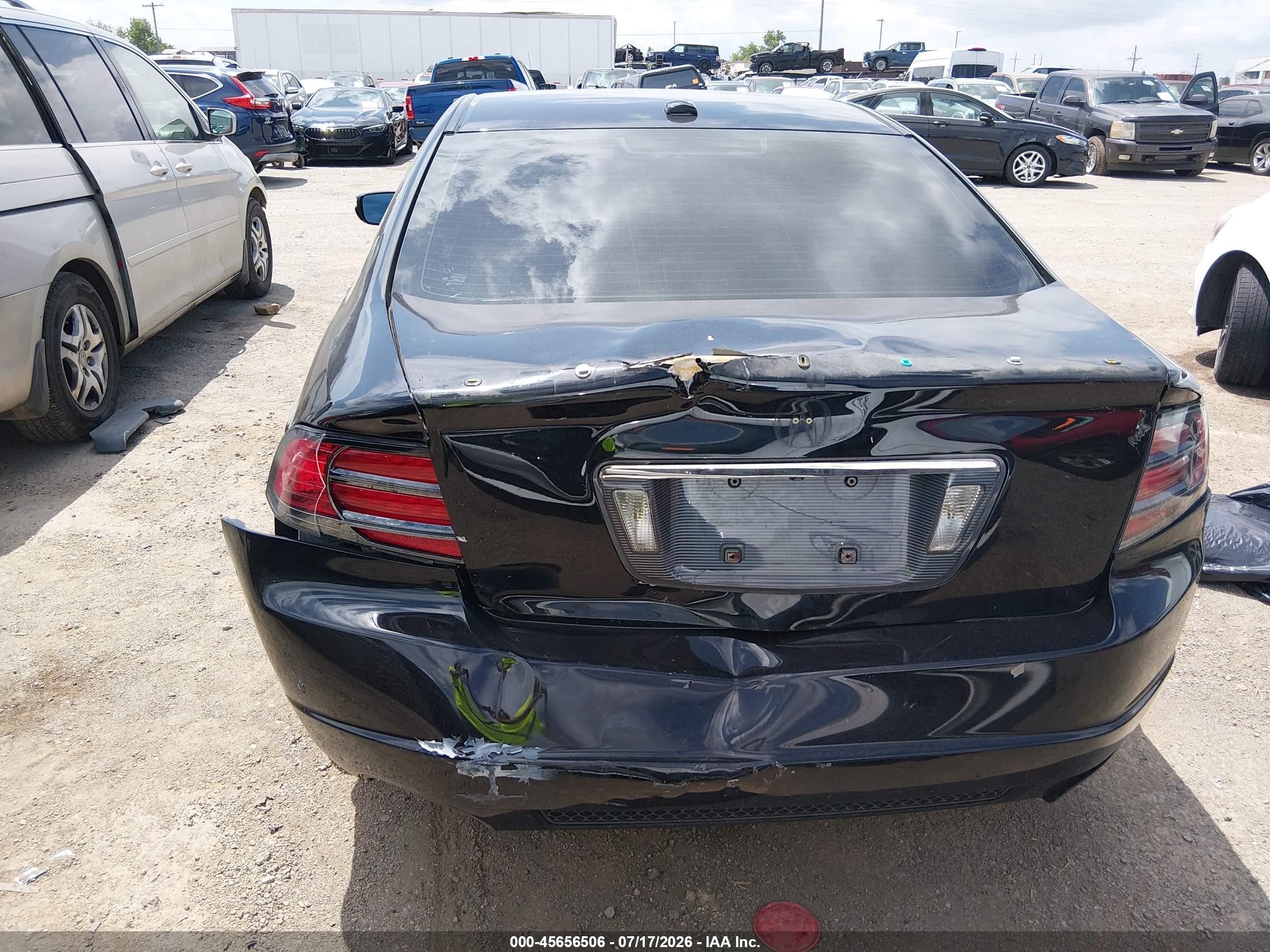 2008 Acura Tl Type S Black vin: 19UUA75548A009075