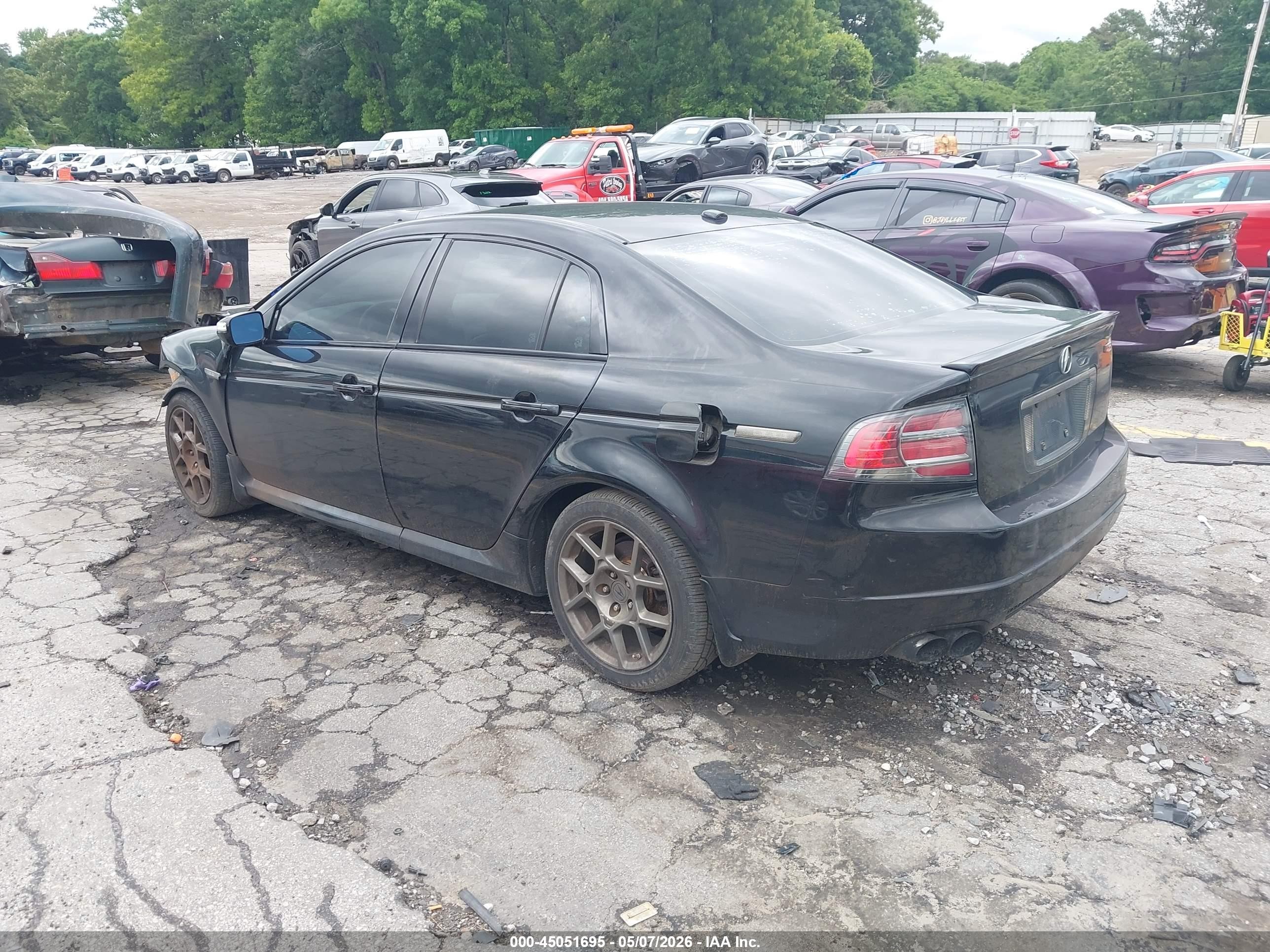 2007 Acura Tl Type S Black vin: 19UUA75567A040553