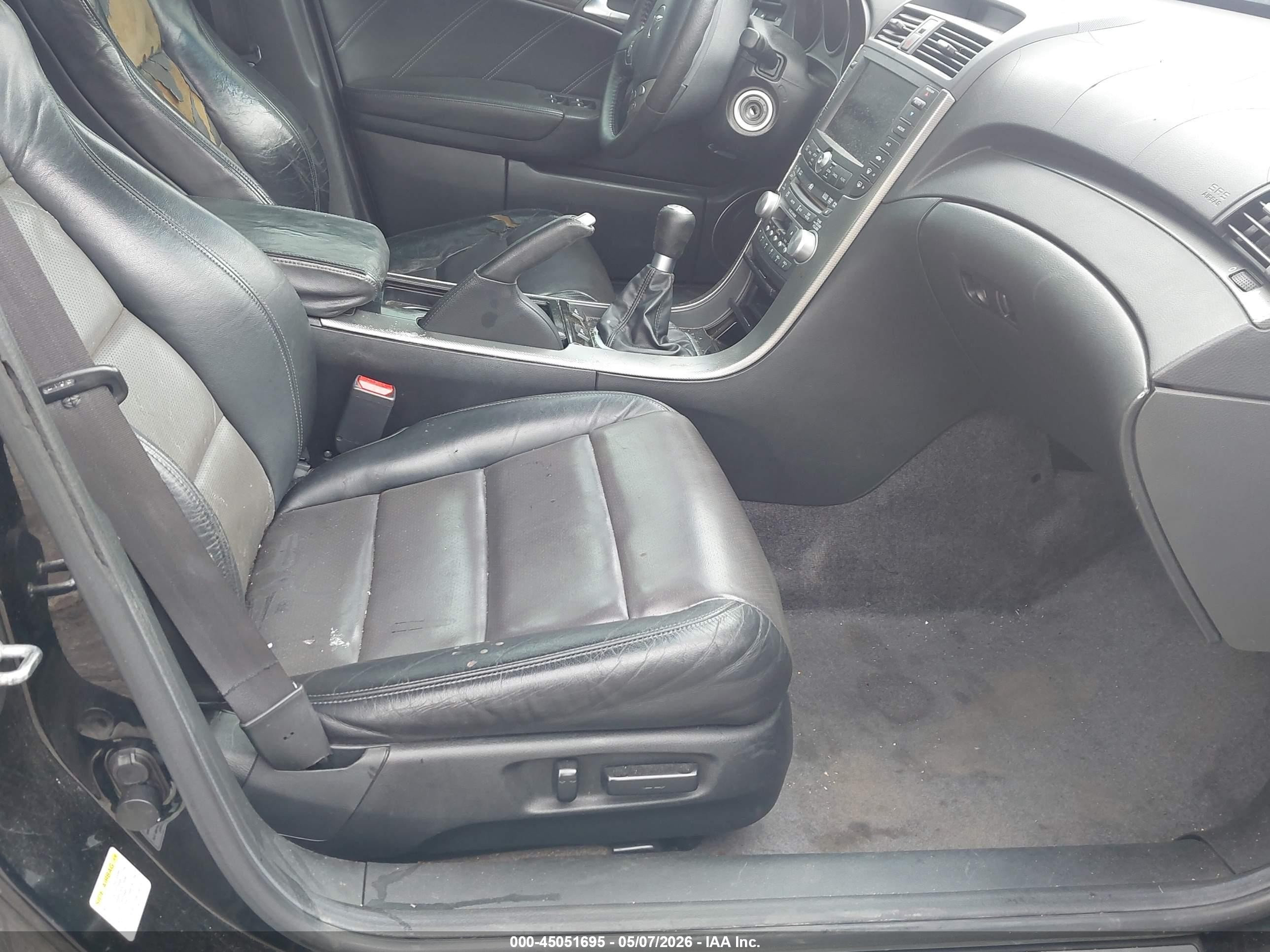 2007 Acura Tl Type S Black vin: 19UUA75567A040553