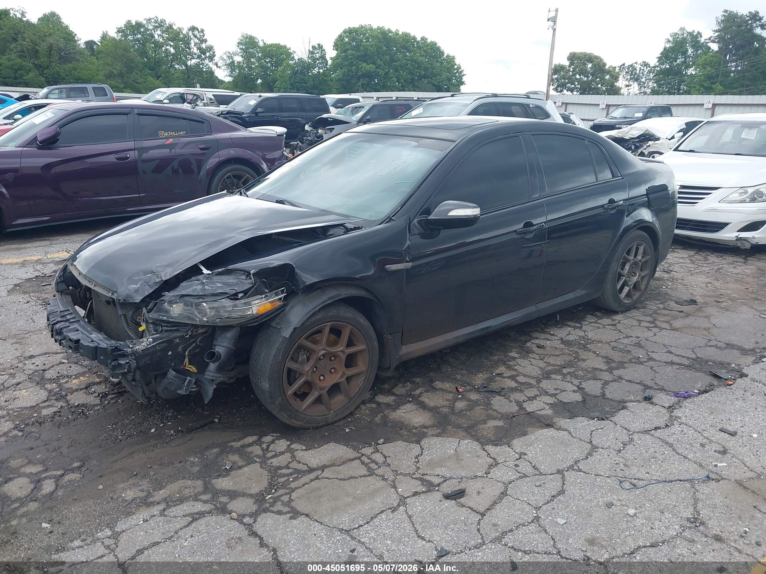 2007 Acura Tl Type S Black vin: 19UUA75567A040553