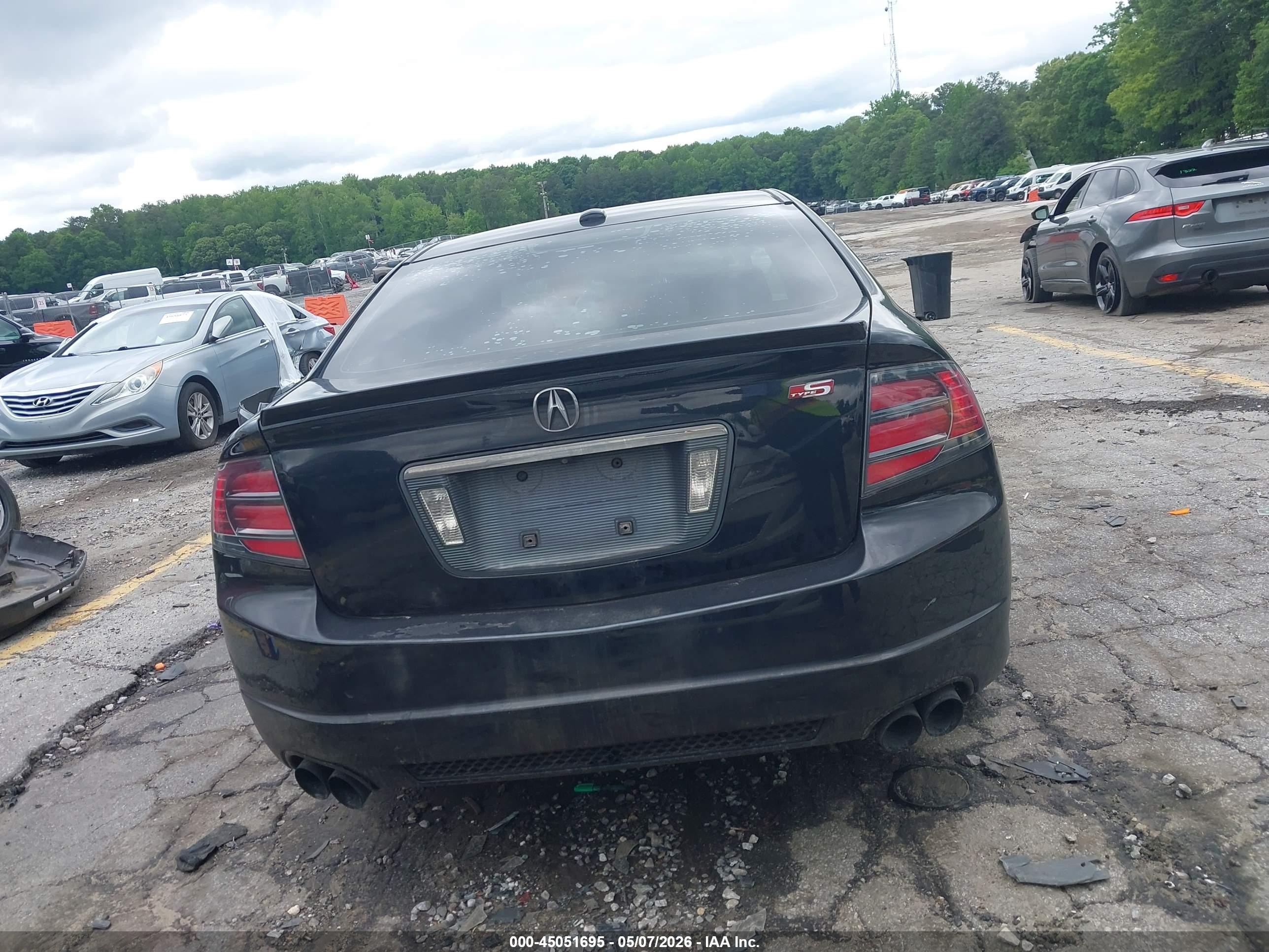 2007 Acura Tl Type S Black vin: 19UUA75567A040553