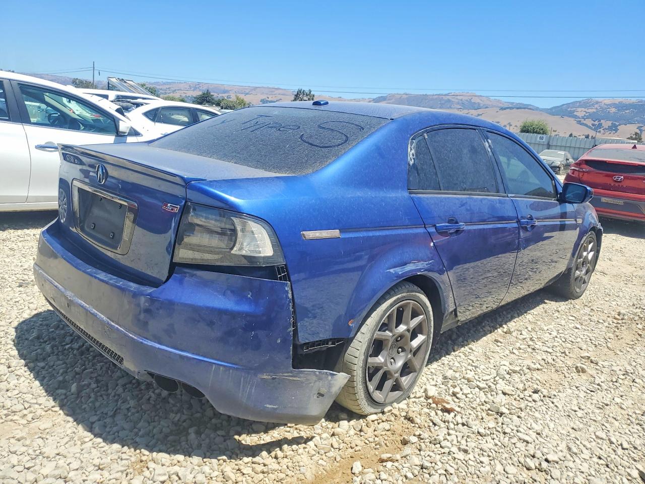 2007 Acura Tl Type S Blue vin: 19UUA75627A019417
