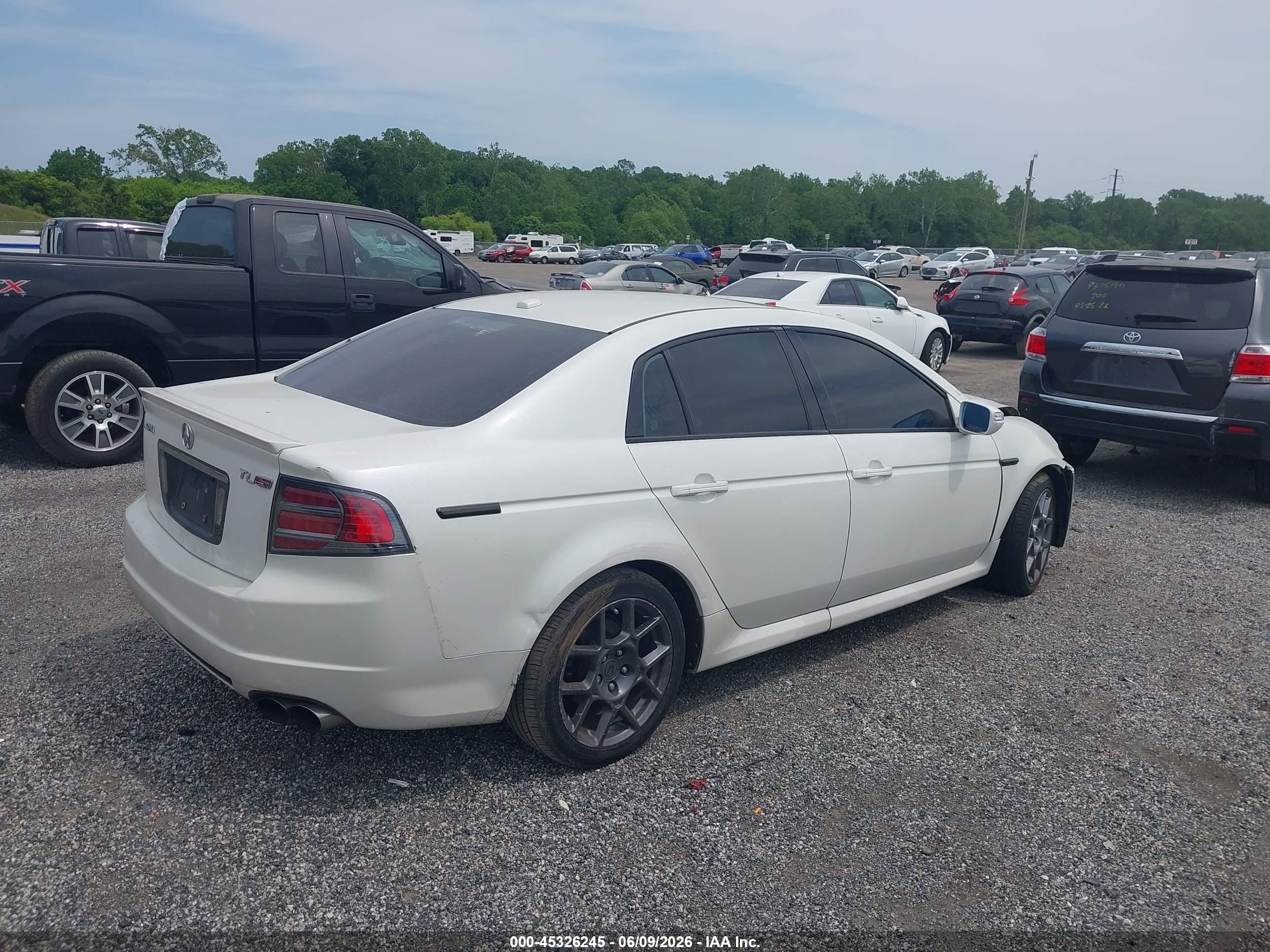 2007 Acura Tl Type S White vin: 19UUA76507A017235