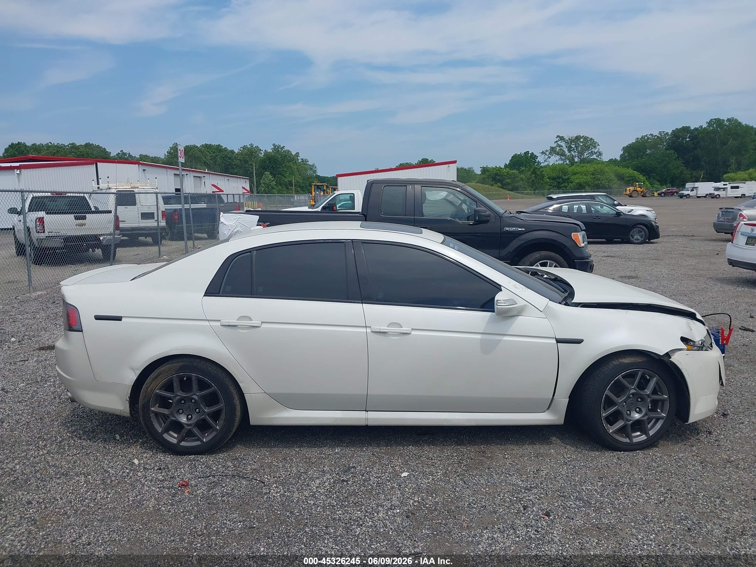 2007 Acura Tl Type S White vin: 19UUA76507A017235