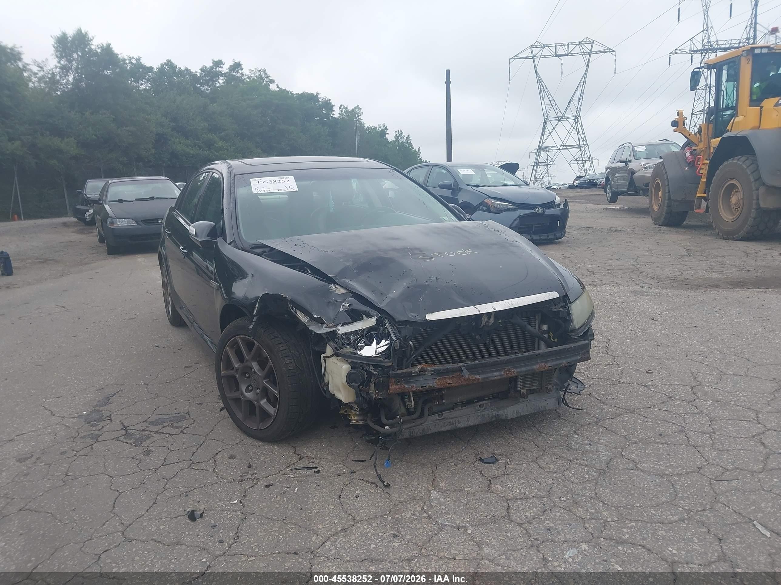 2008 Acura Tl Type S Black vin: 19UUA76508A050771