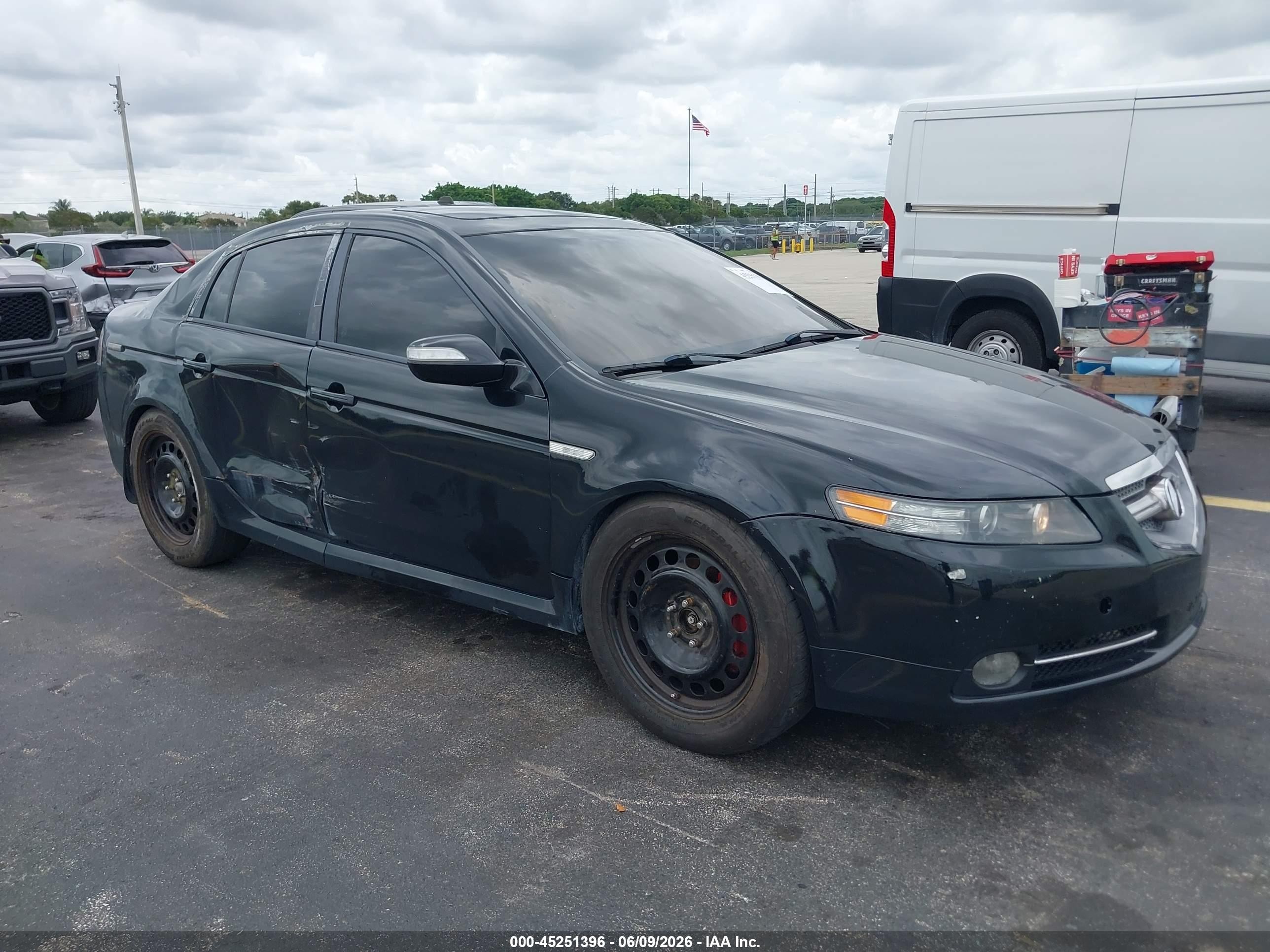 2008 Acura Tl Type S Black vin: 19UUA76518A017651