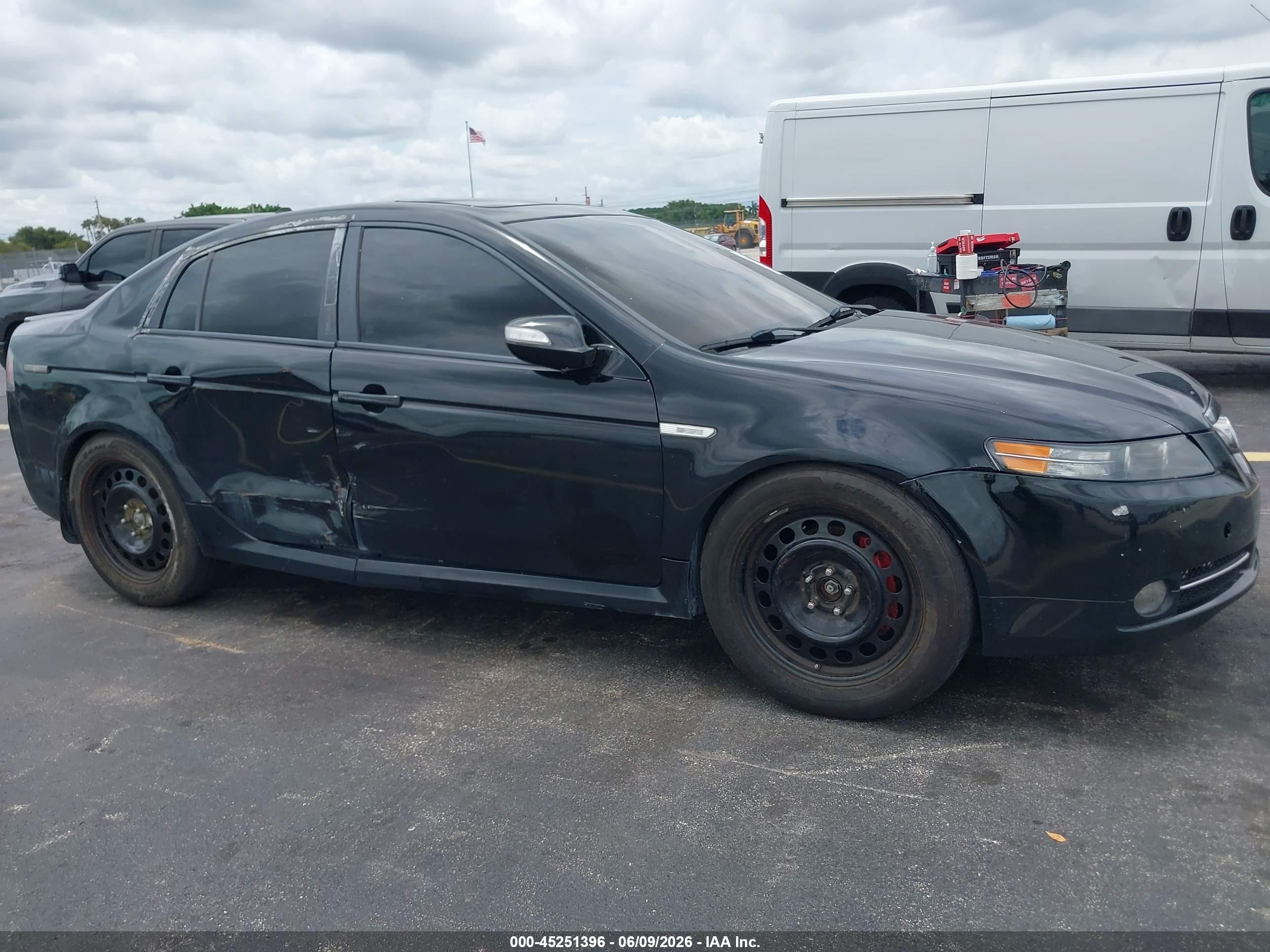 2008 Acura Tl Type S Black vin: 19UUA76518A017651