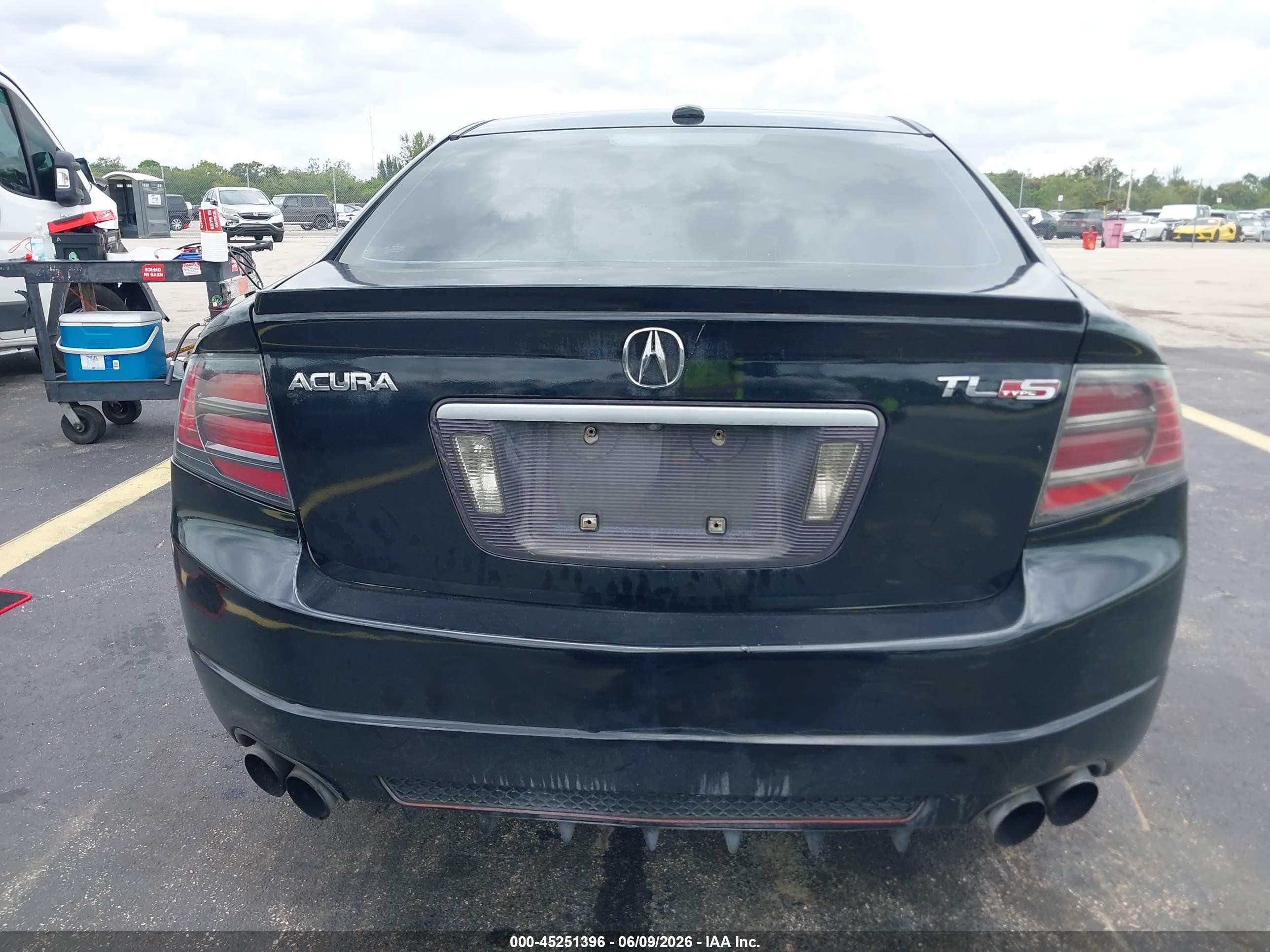 2008 Acura Tl Type S Black vin: 19UUA76518A017651