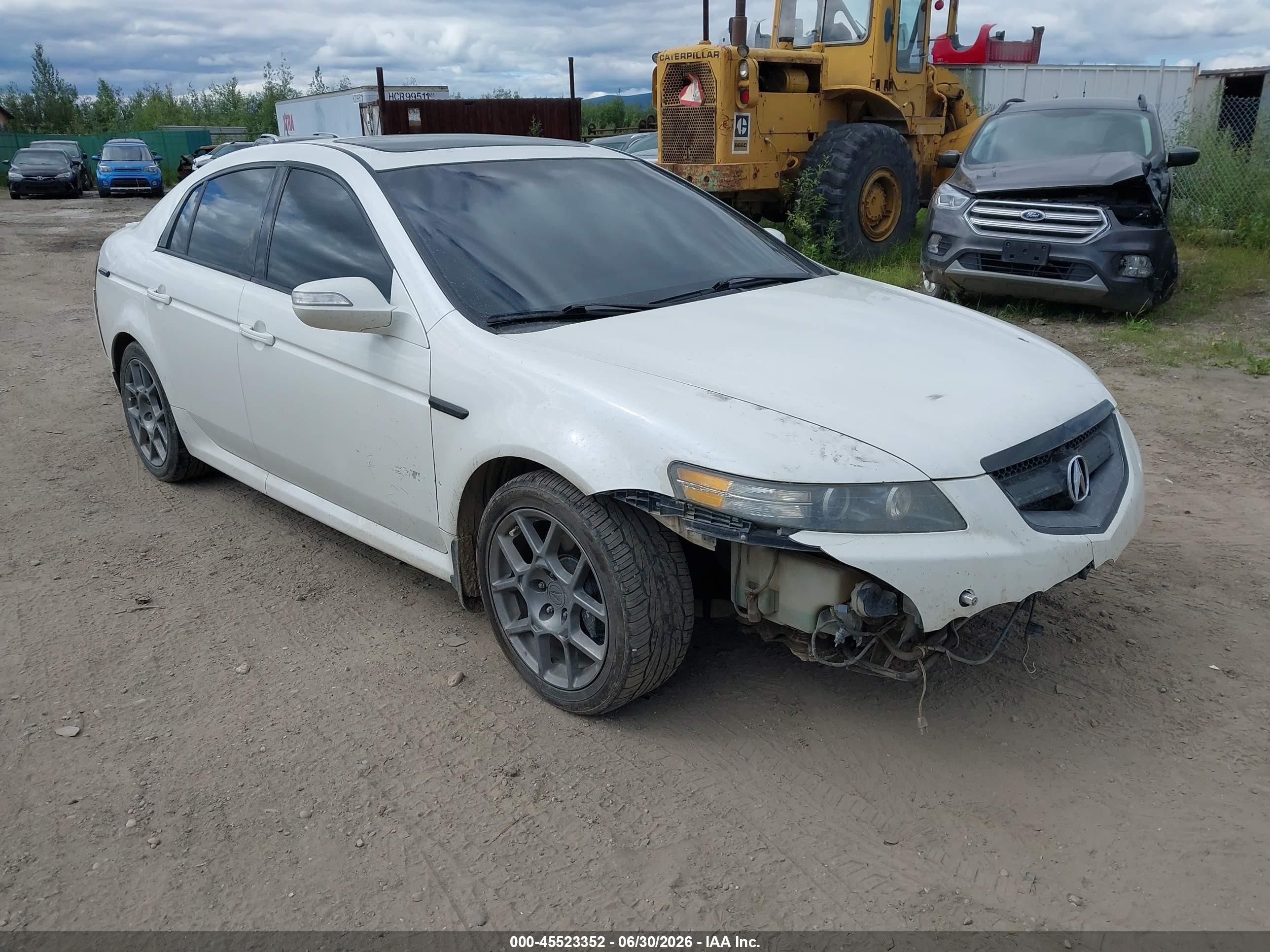 2007 Acura Tl Type S White vin: 19UUA76527A008245