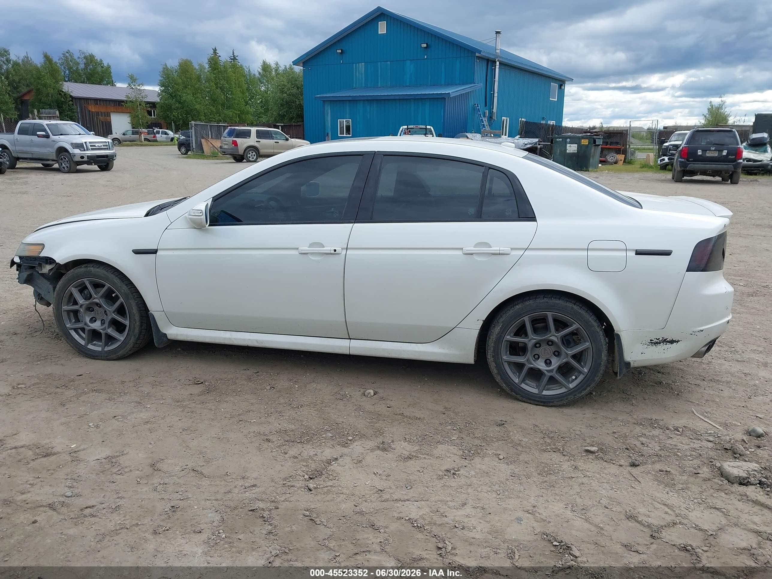 2007 Acura Tl Type S White vin: 19UUA76527A008245