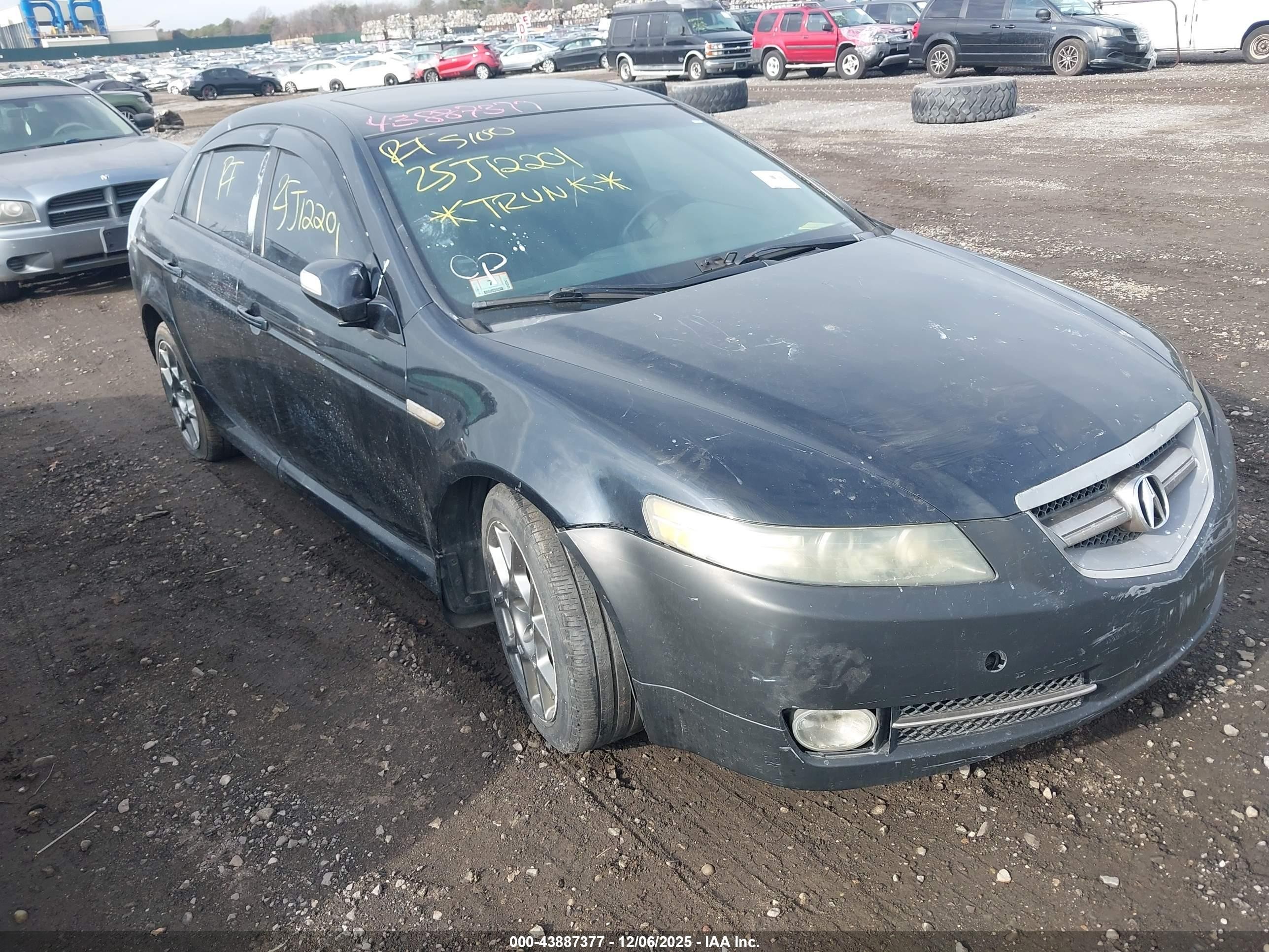2007 Acura Tl Type S Black vin: 19UUA76527A013557