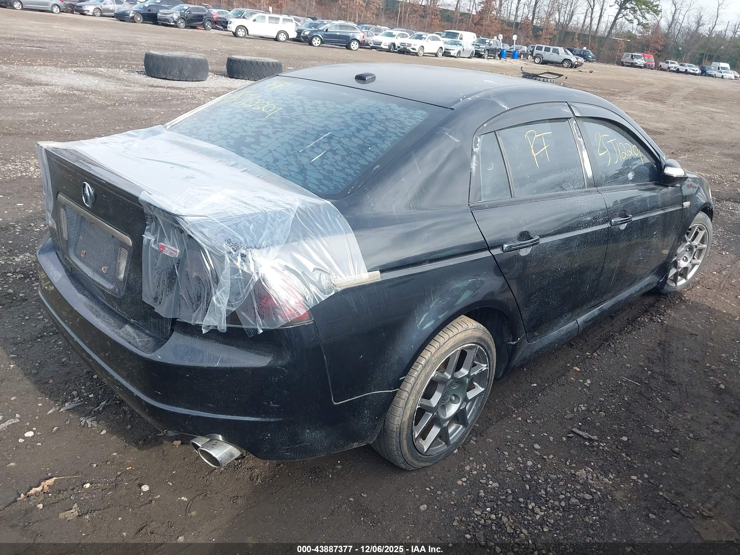 2007 Acura Tl Type S Black vin: 19UUA76527A013557