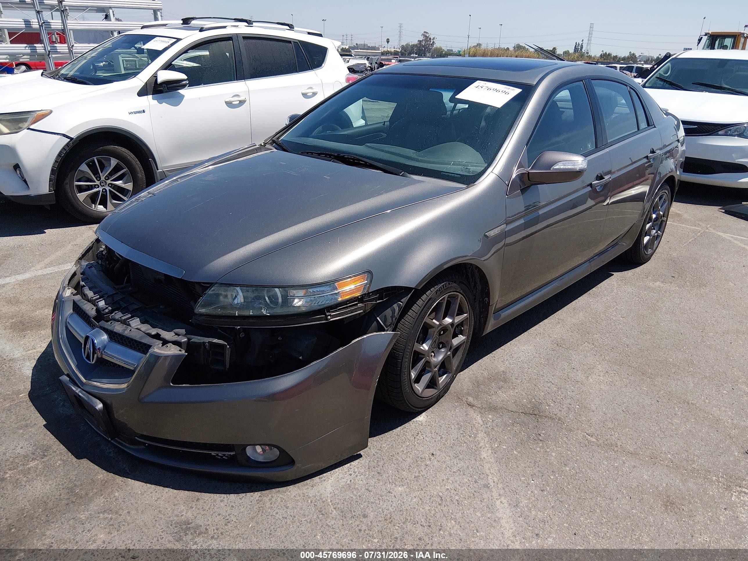 2007 Acura Tl Type S Gray vin: 19UUA76527A045294