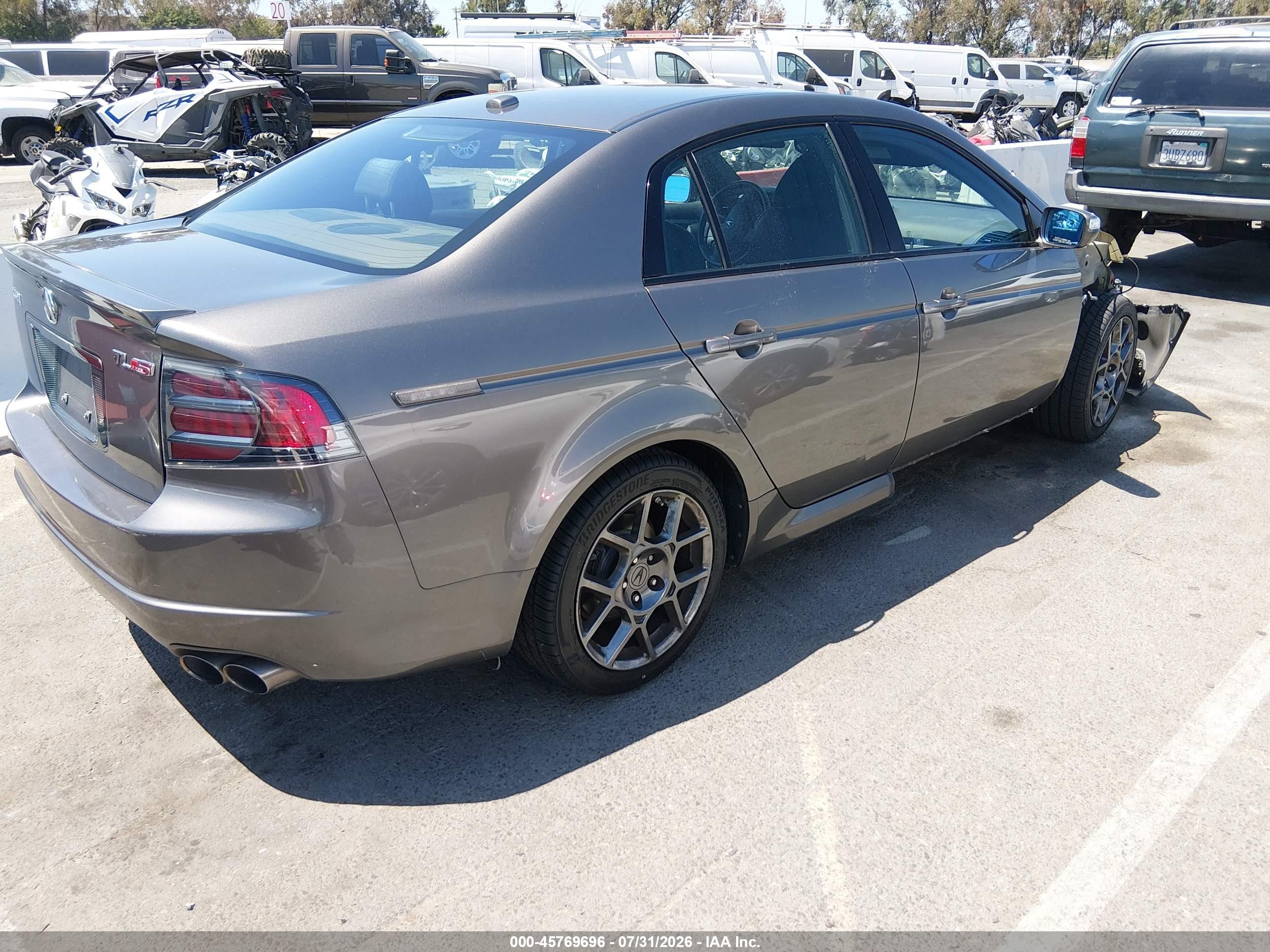 2007 Acura Tl Type S Gray vin: 19UUA76527A045294
